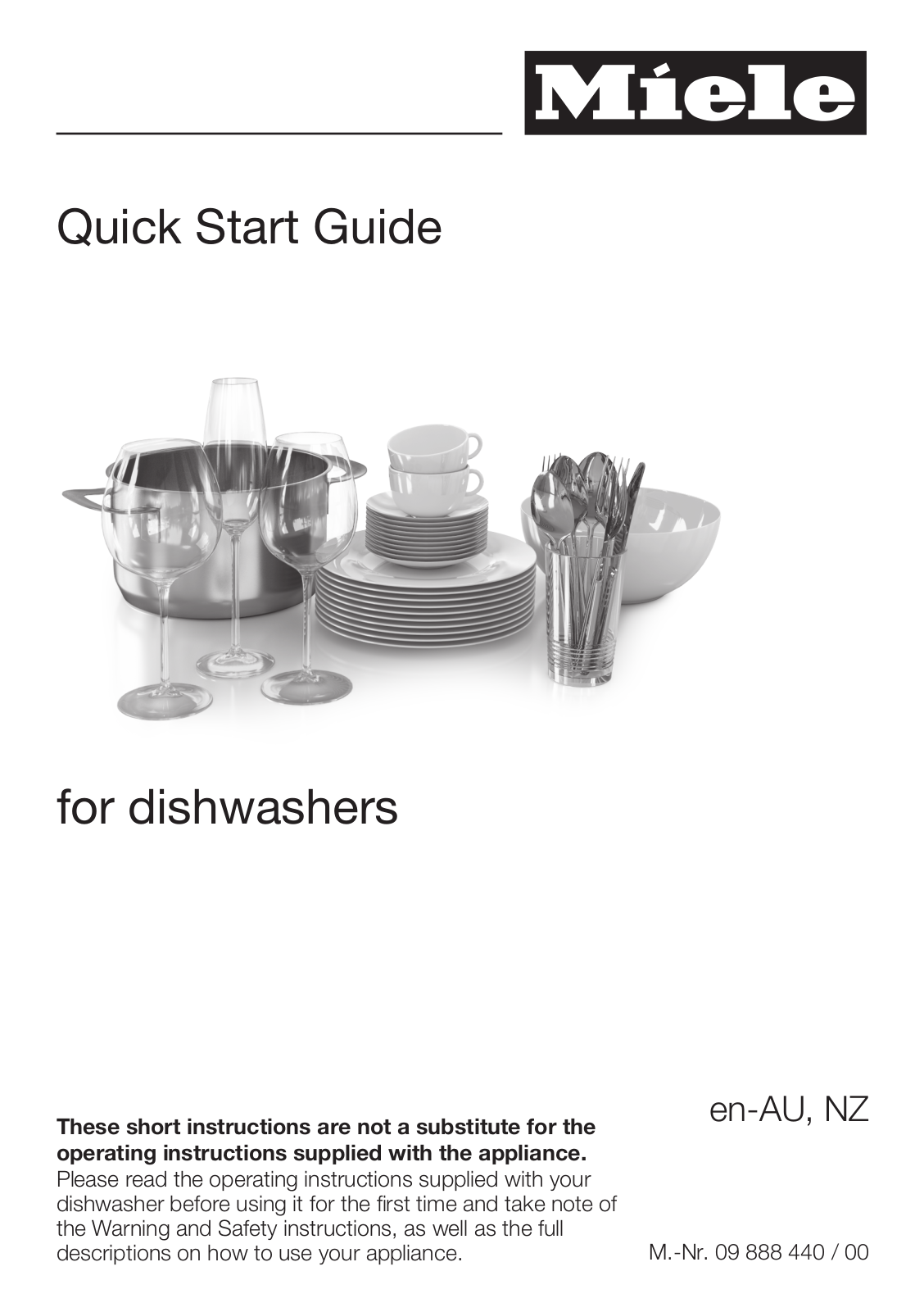 Miele G6100SCU Quick Guide