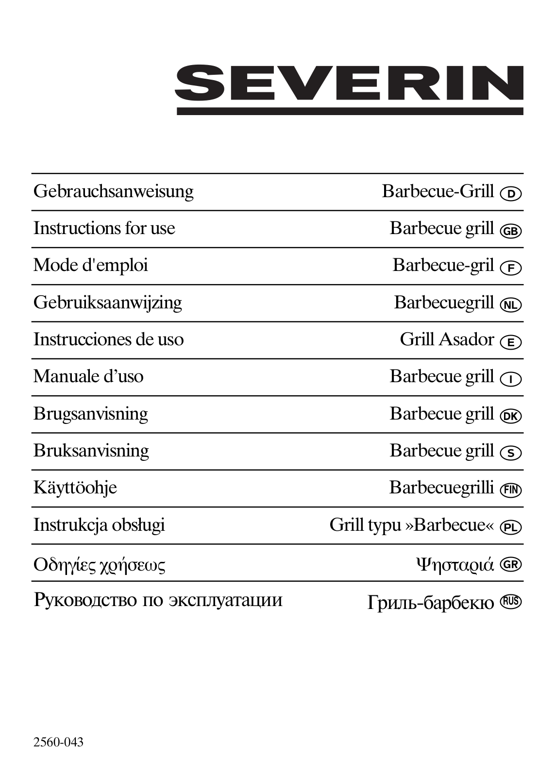 Severin PG 2785 User Manual