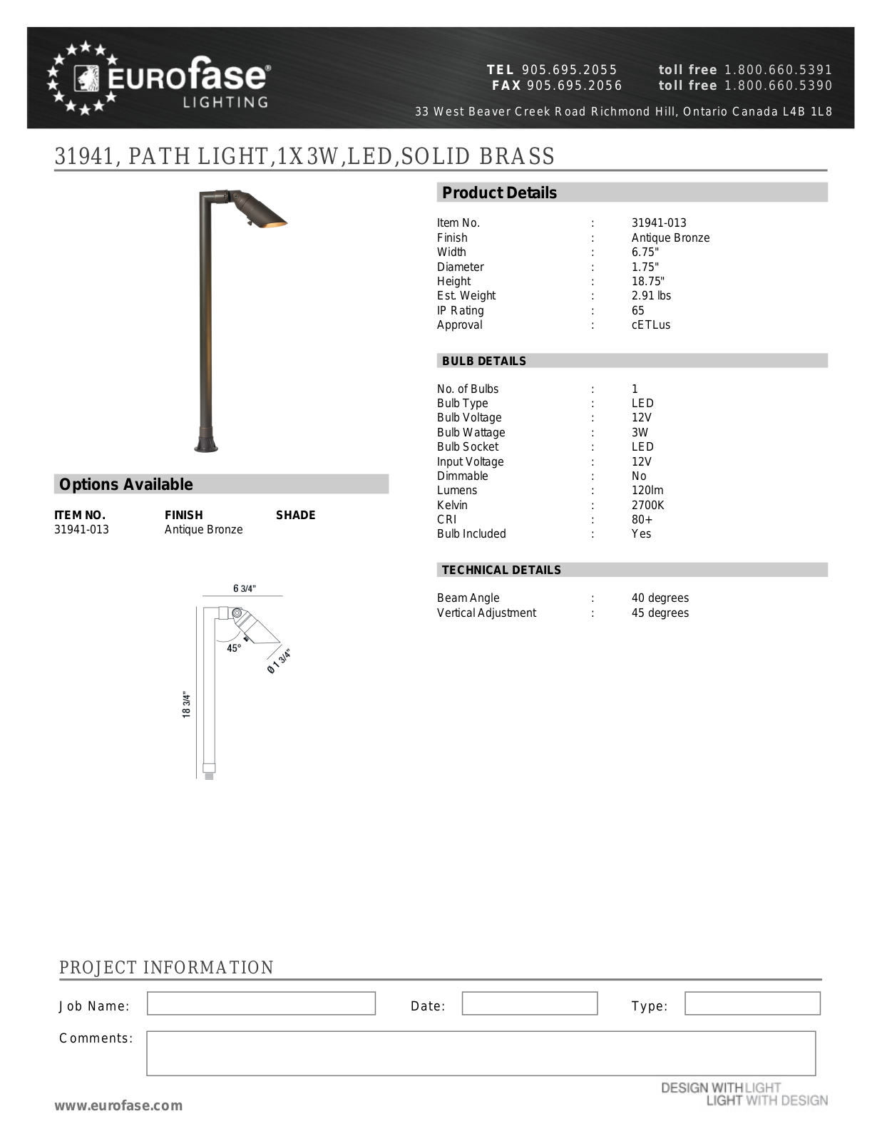 Eurofase XEO4492 Specifications - ManualMachine.com
