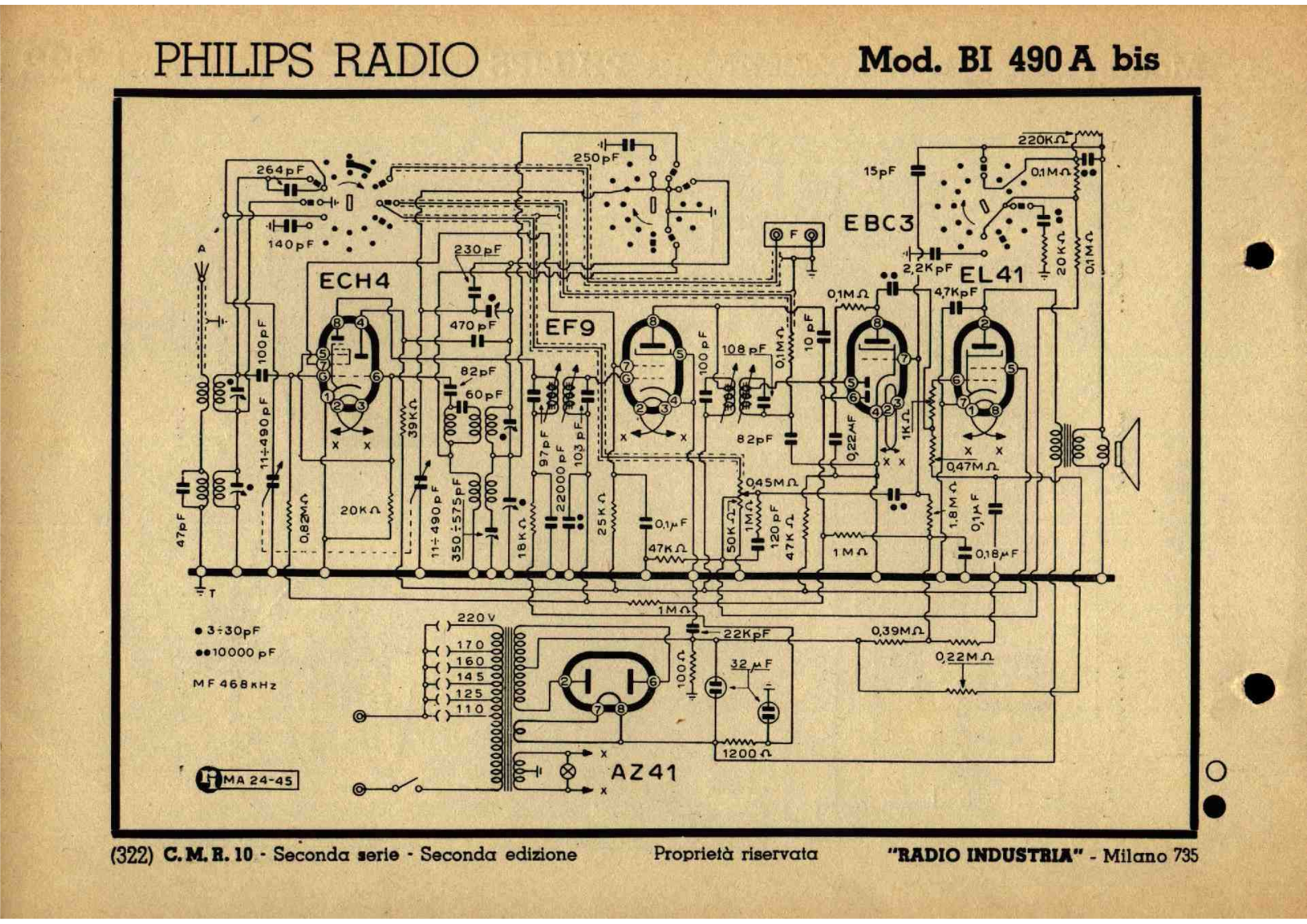 Philips bi490abis schematic