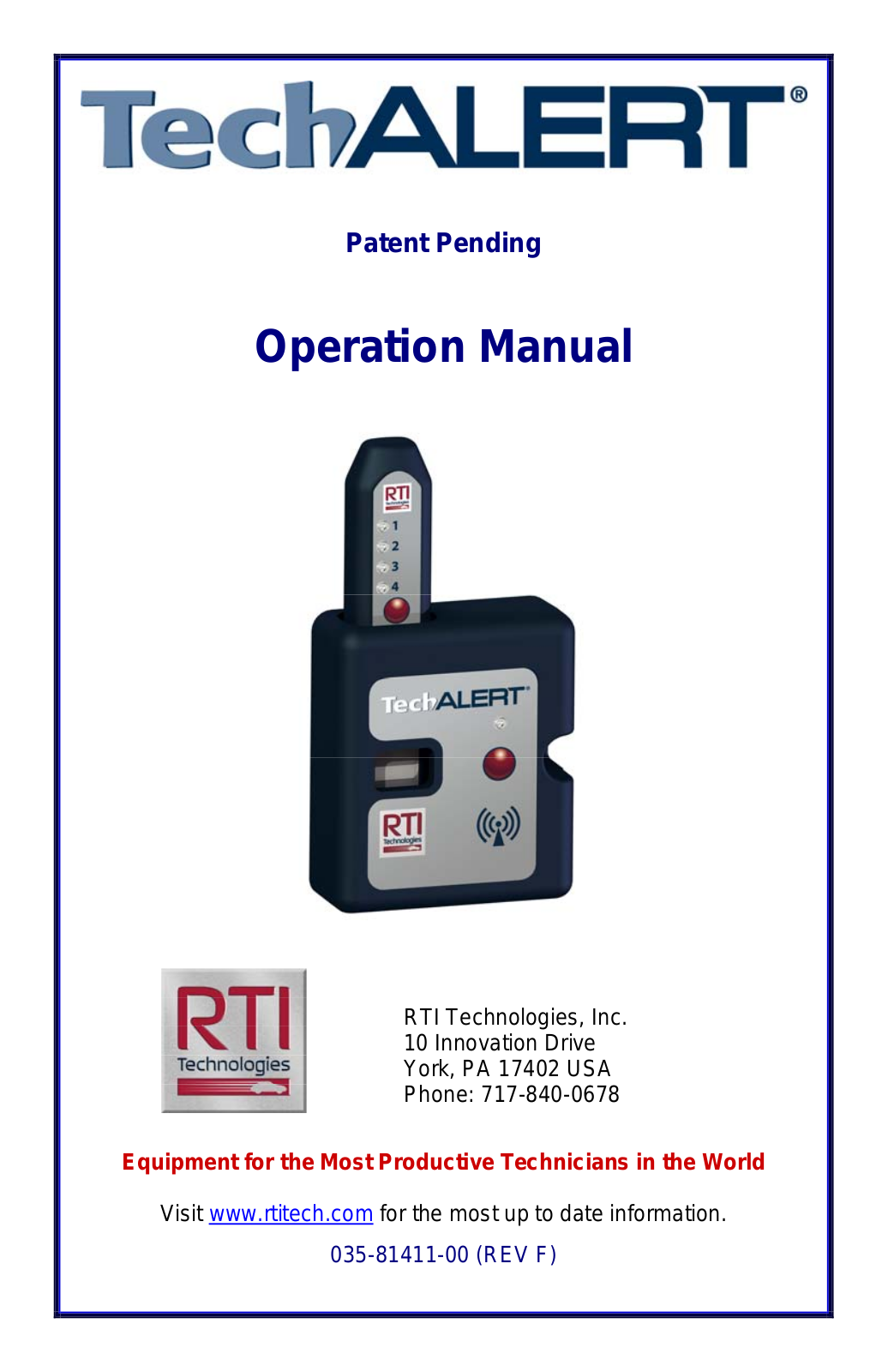 MAHLE RTI TechAlert User Manual