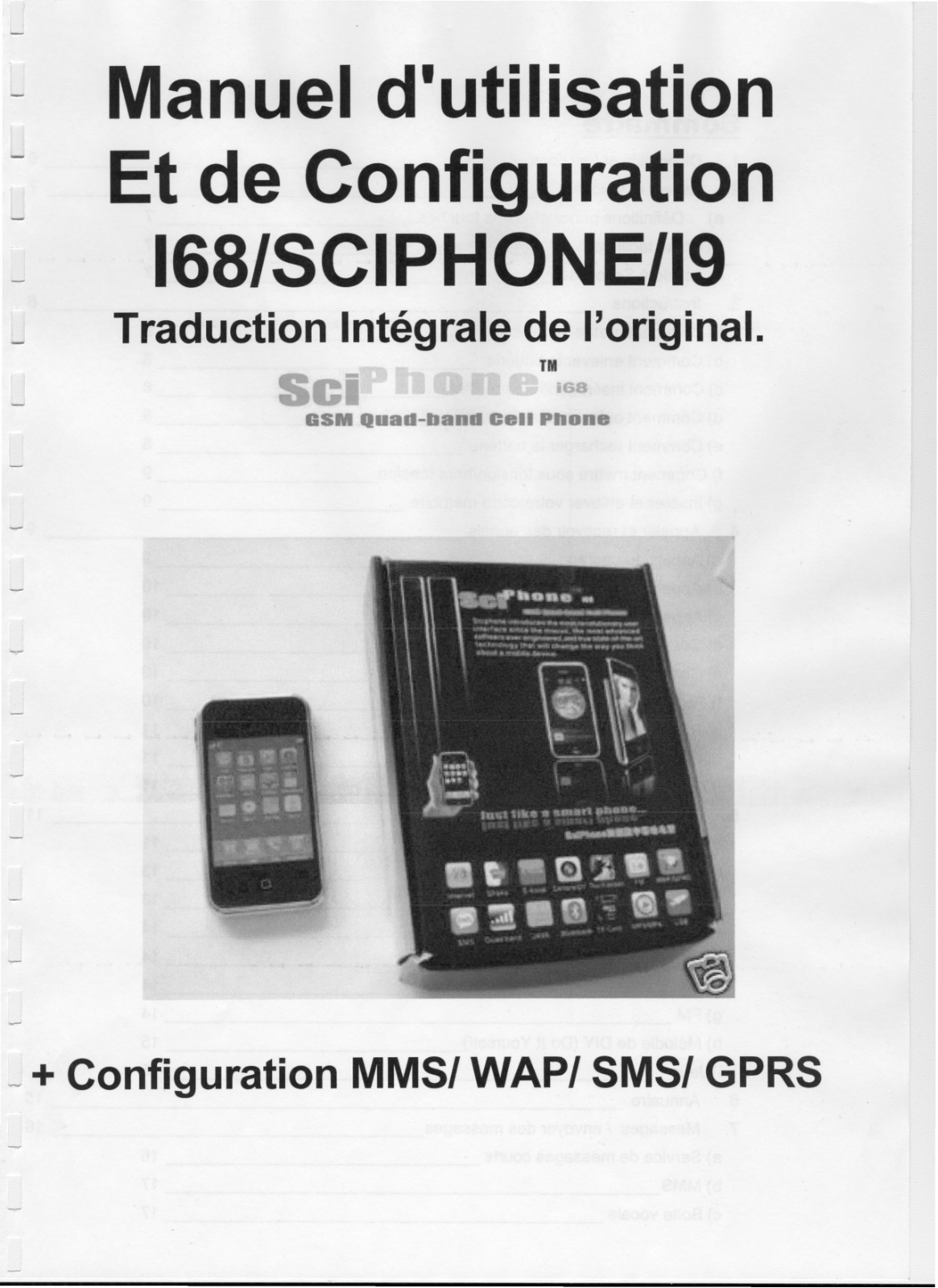 SCIPHONE I68 User Manual