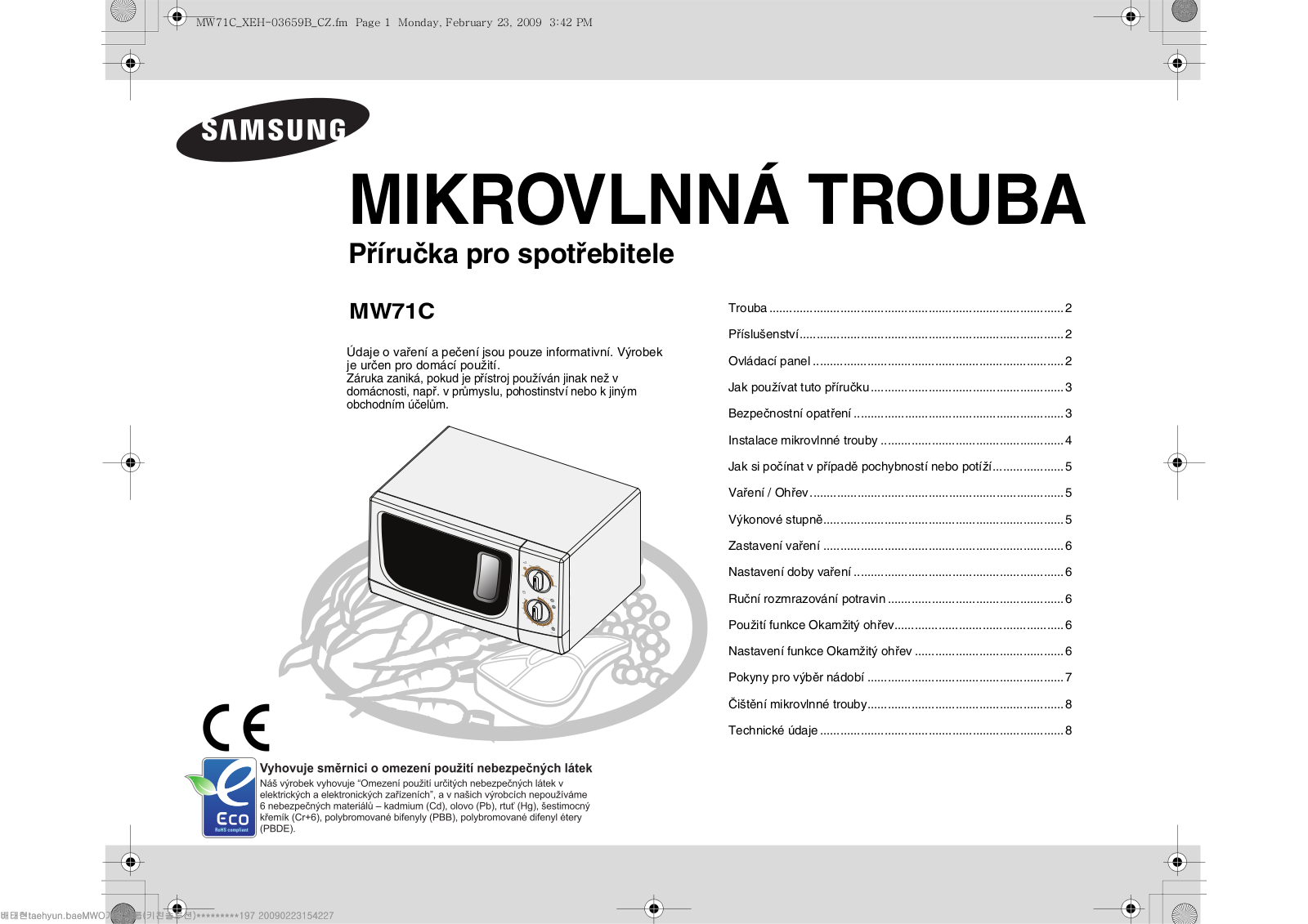 Samsung MW71C User Manual