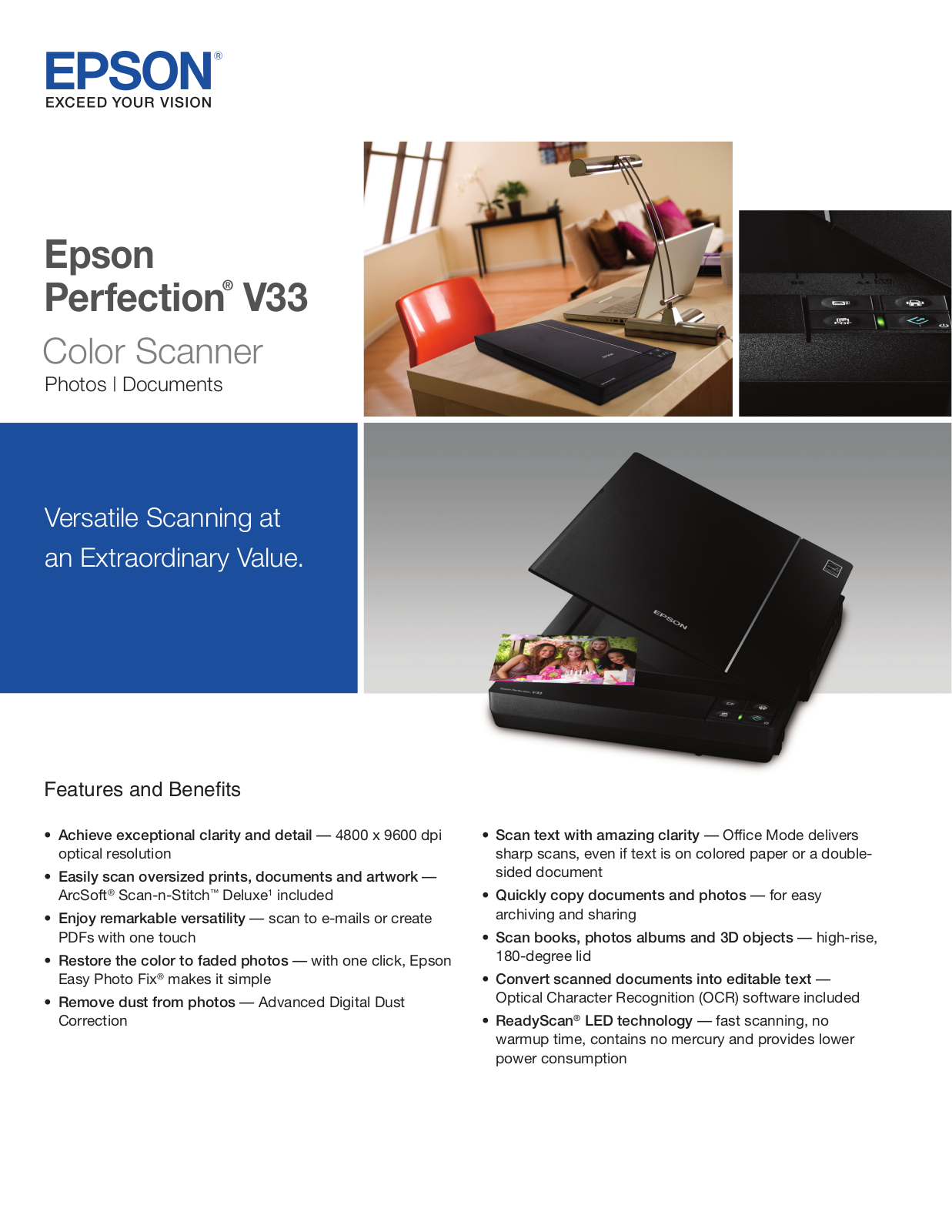 Epson Perfection V33 Product Brochure