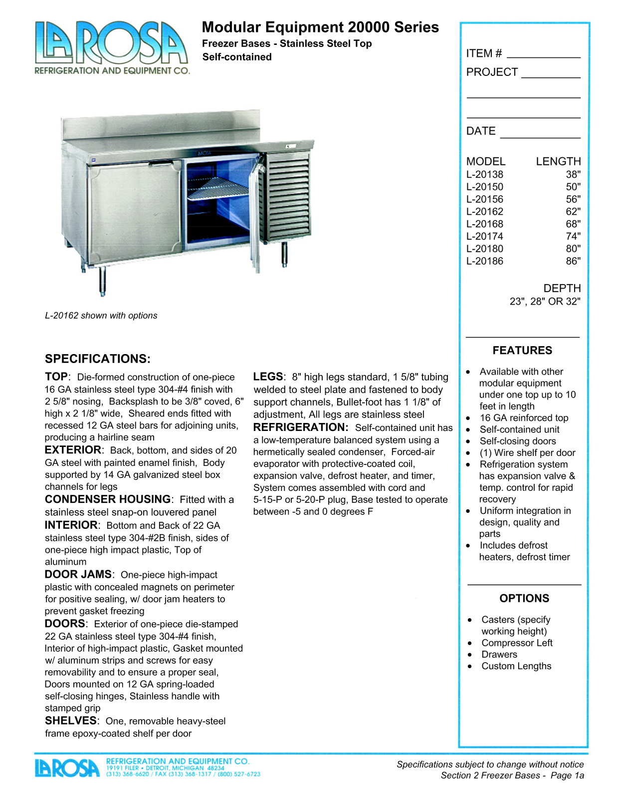 Larosa L-20138 User Manual