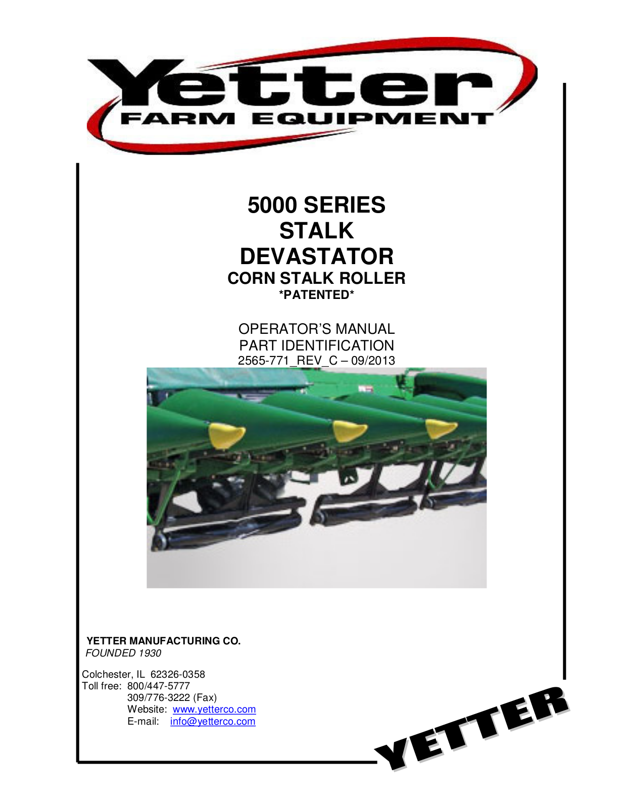 Yetter 5000 User Manual