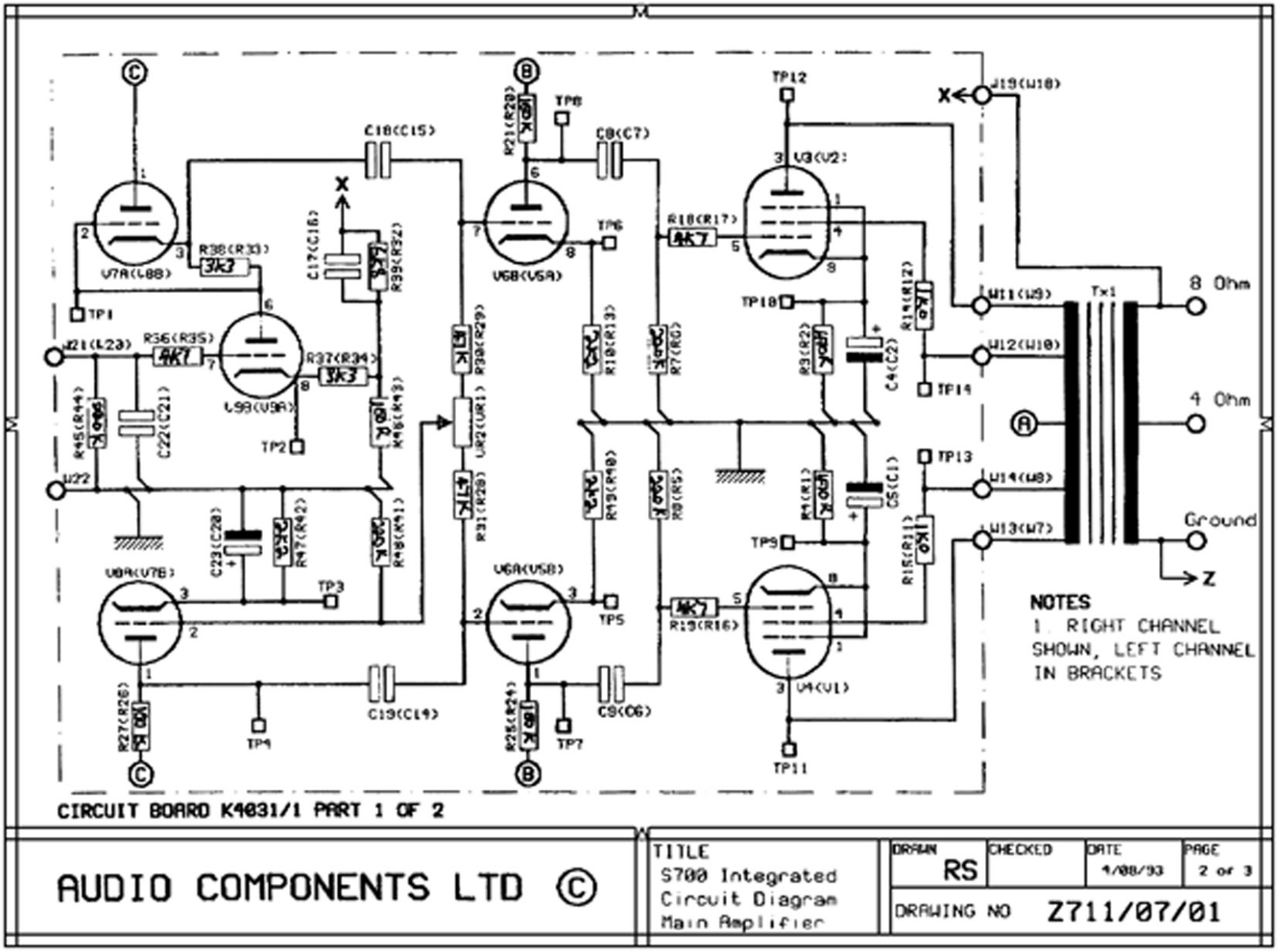 Audio Innovations S-700 Schematic