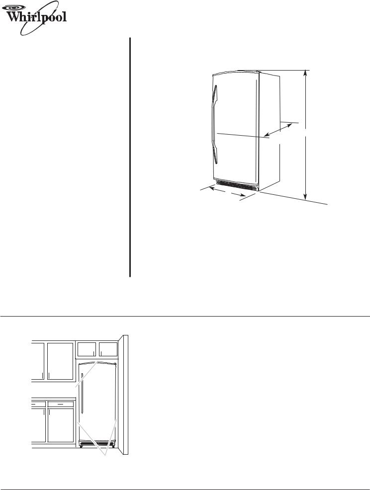 Whirlpool EV181FZTQ Dimension Guide