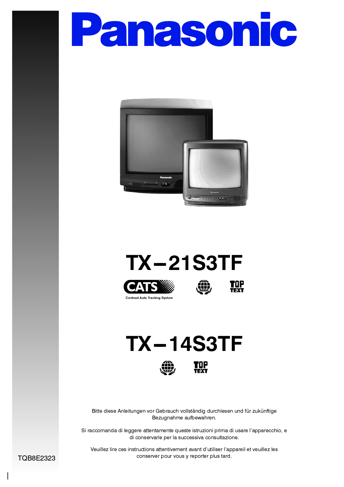 PANASONIC TX-21S3TF, TX-14S3TF User Manual