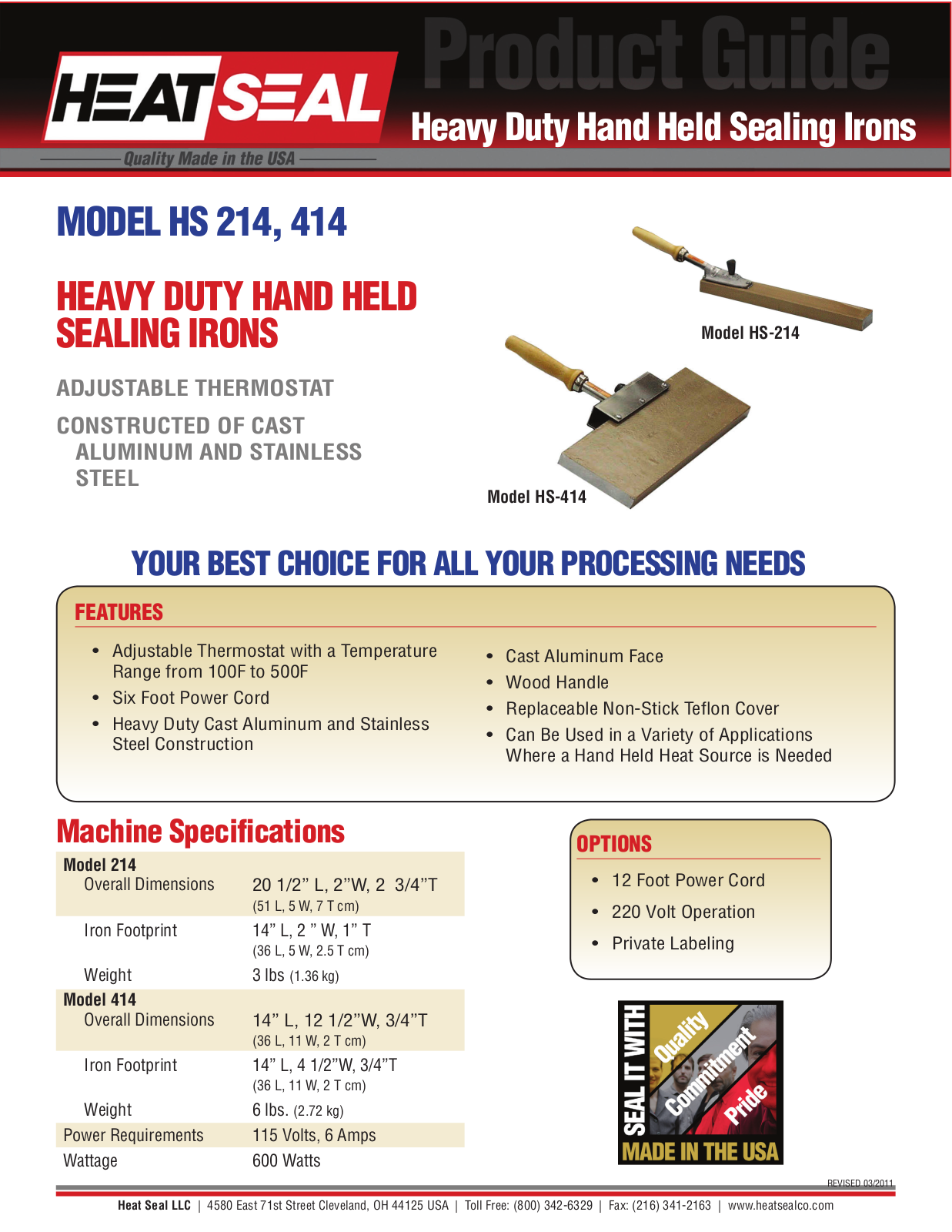 Heat Seal HS-414 User Manual