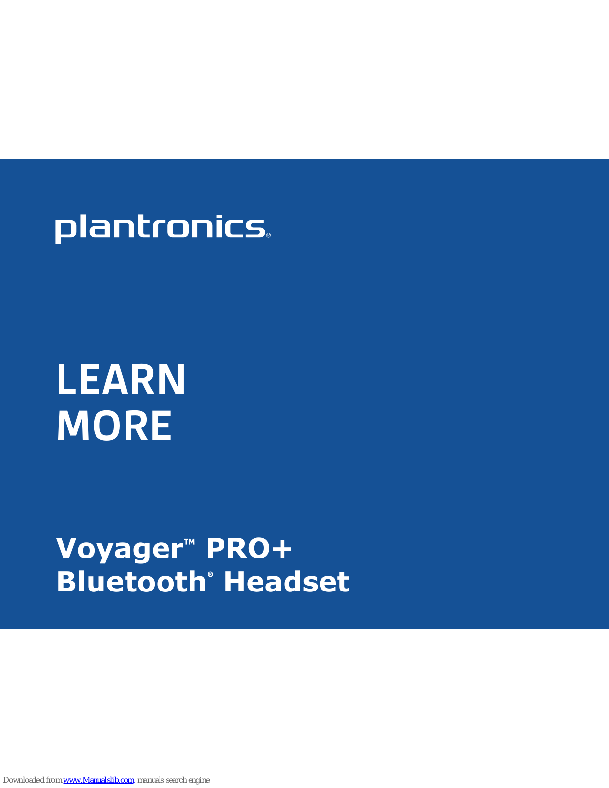 Plantronics 84100-01 User Manual