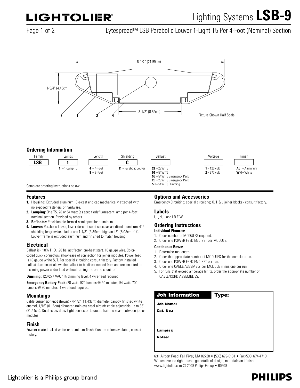 Lightolier LSB-9 User Manual