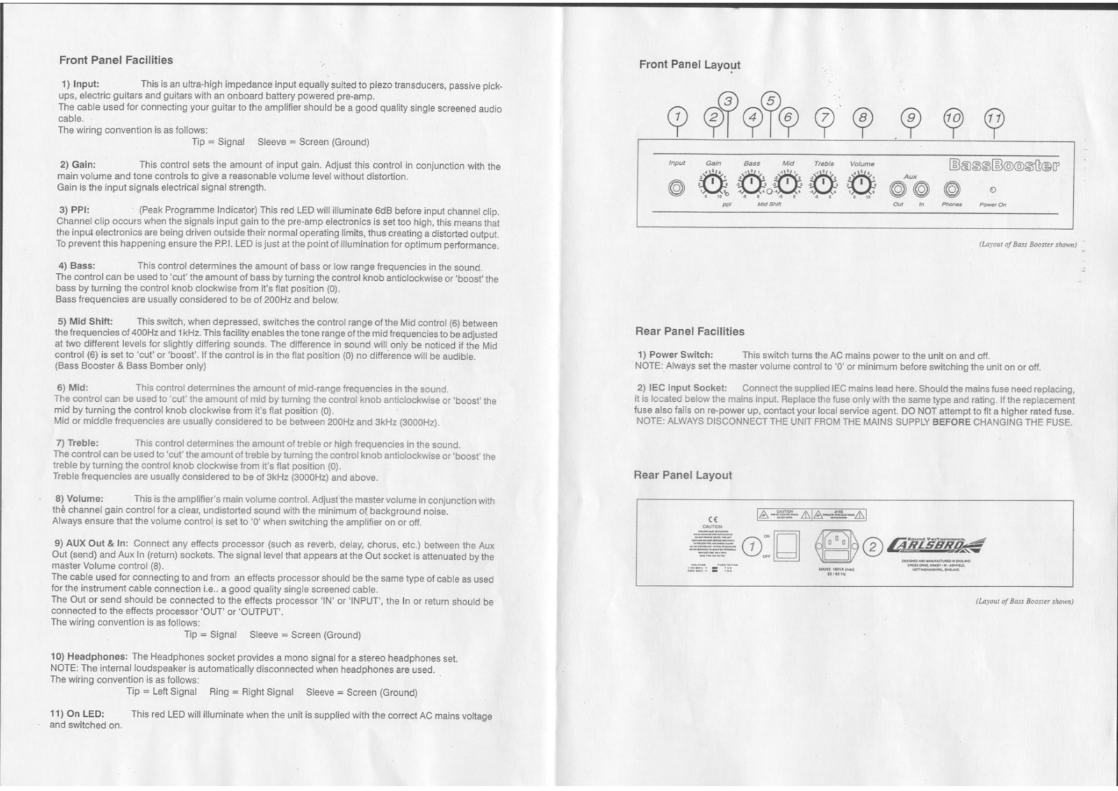 Carlsbro BASS BEAVER SIDE 02 User Manual