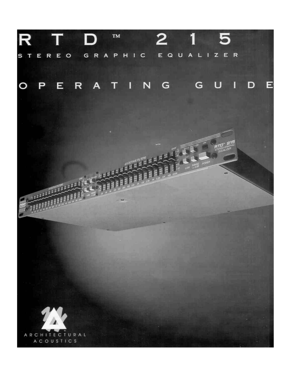 Peavey RTD 215 Operating guide