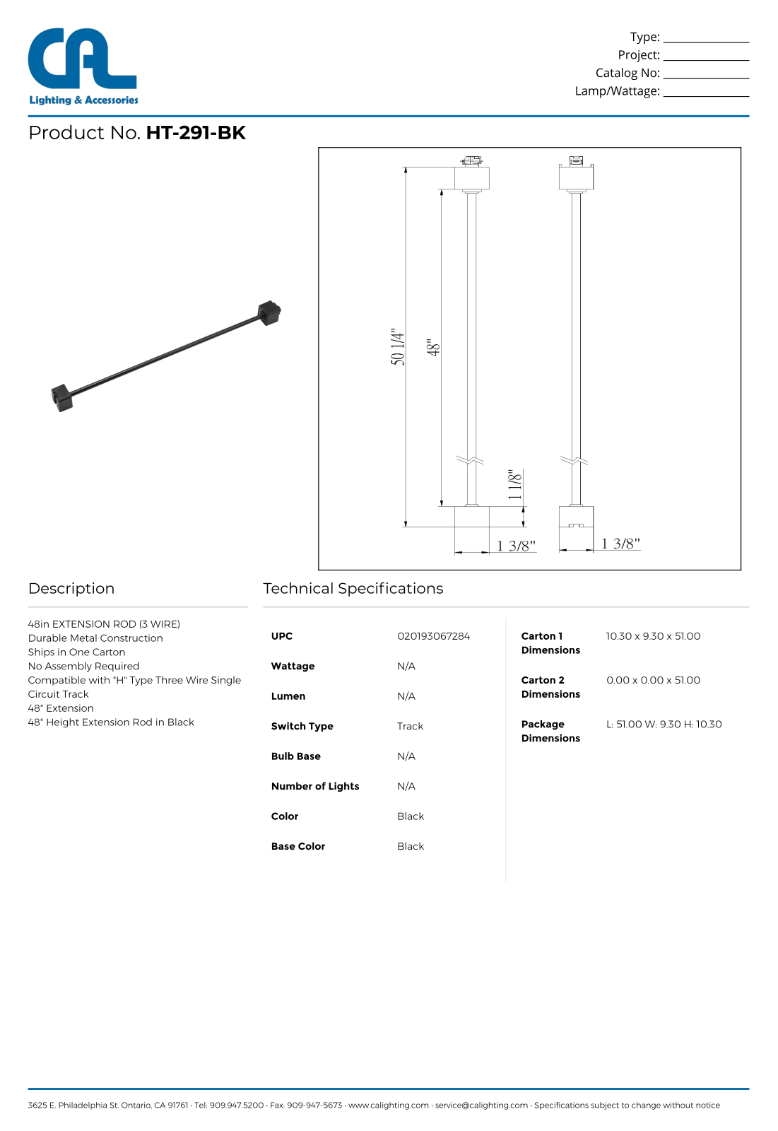 Cal Lighting CG10651 Specifications - ManualMachine.com