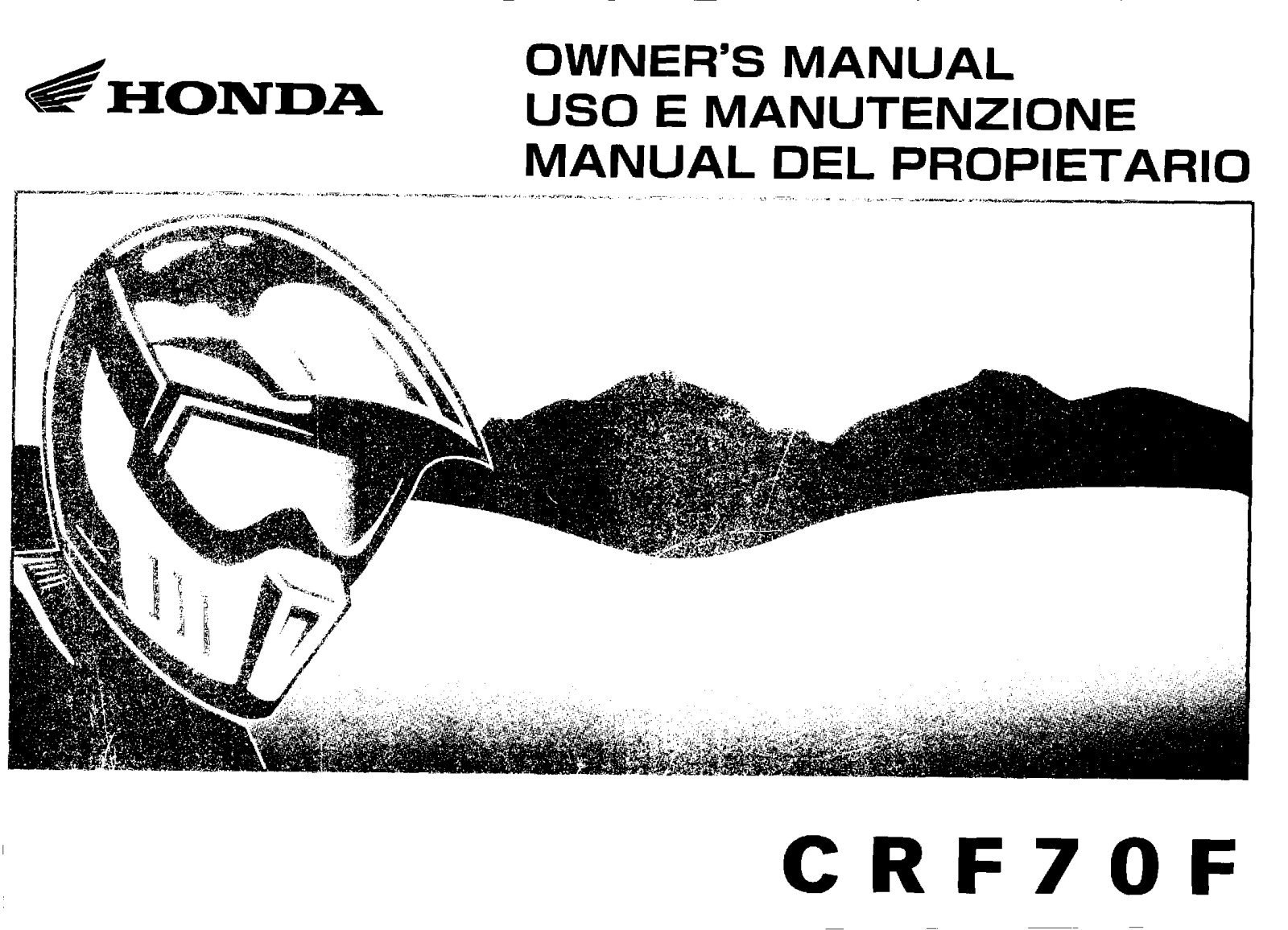 Honda CRF70F Owner's Manual