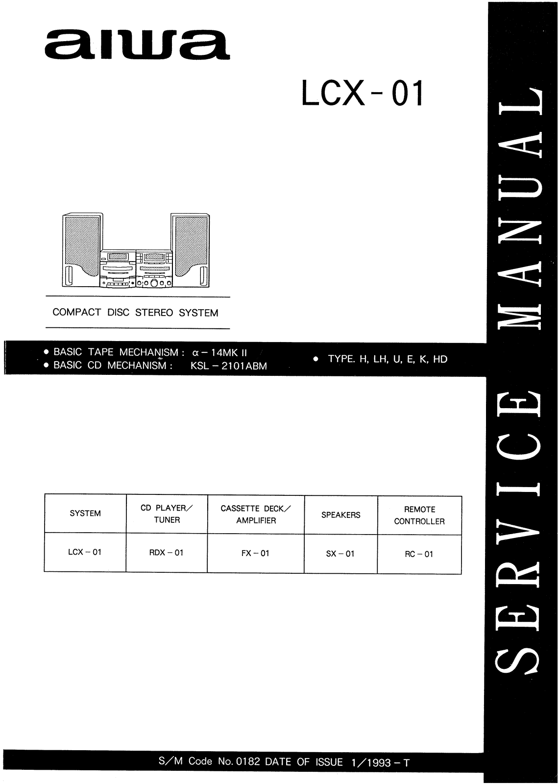 Aiwa LCX-01 Service manual