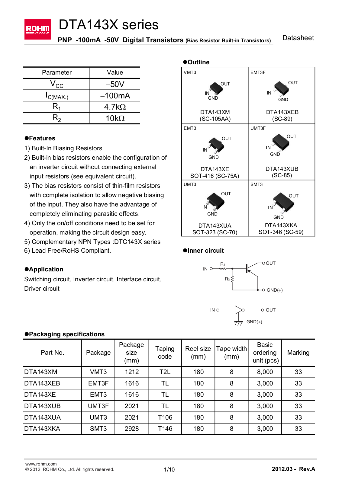 Datasheet dta143x Datasheet - ManualMachine.com