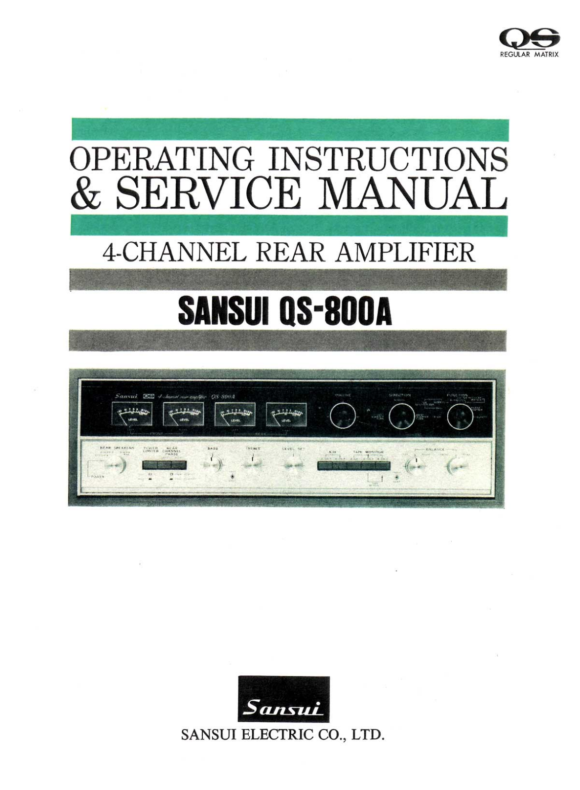 Sansui QS-800-A Service manual