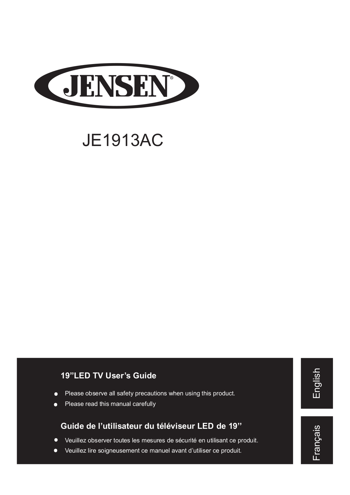 Jensen JE1913AC User Manual