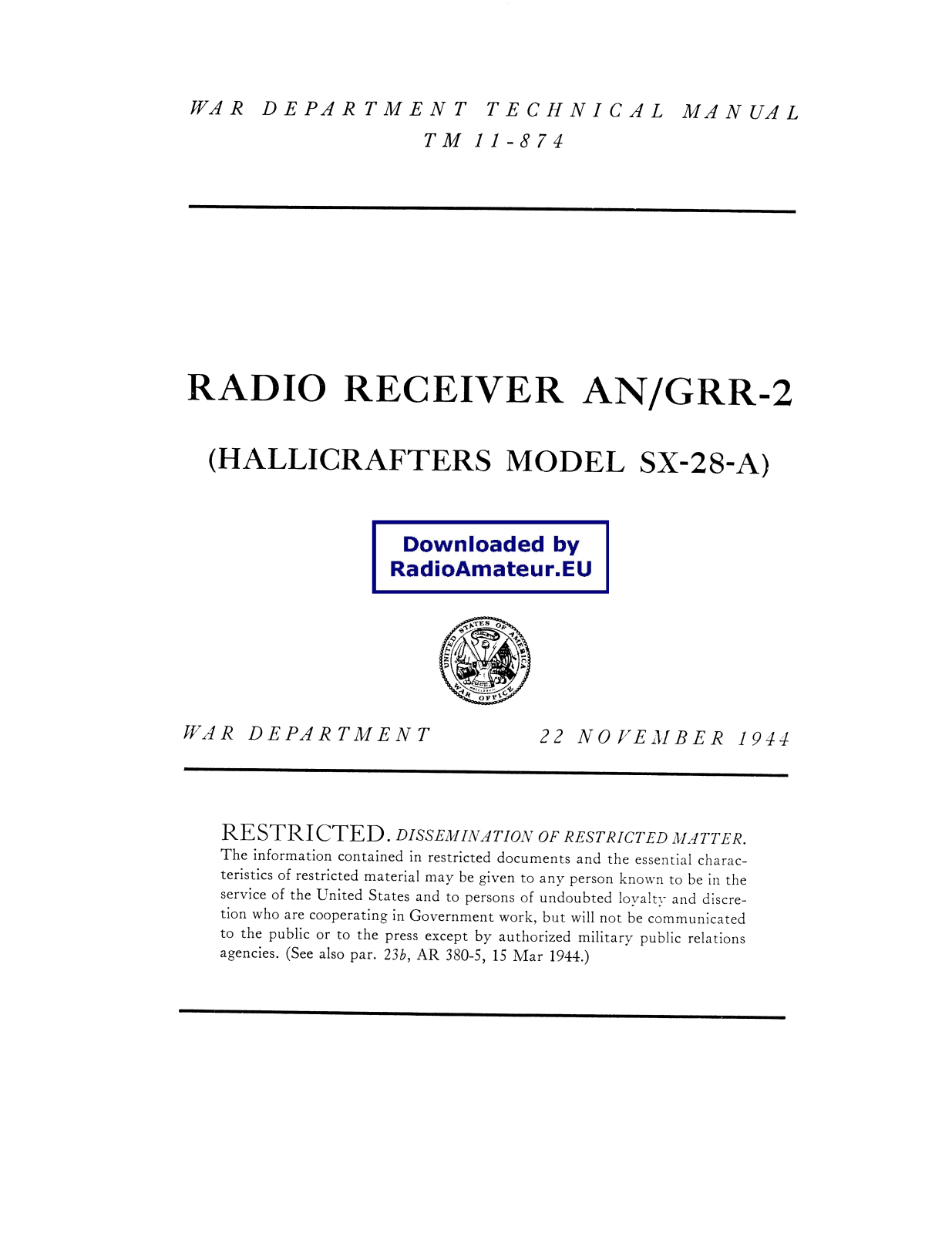 Pozosta AN-GRR-2 User Manual