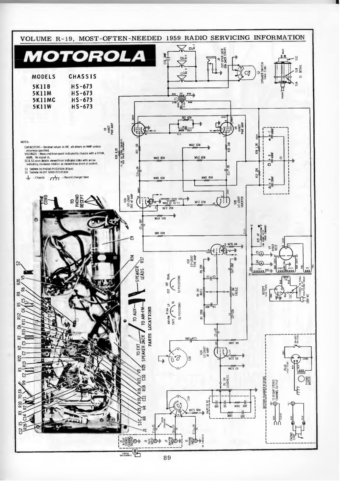 Motorola 5K11B-M-MC-W Schematic