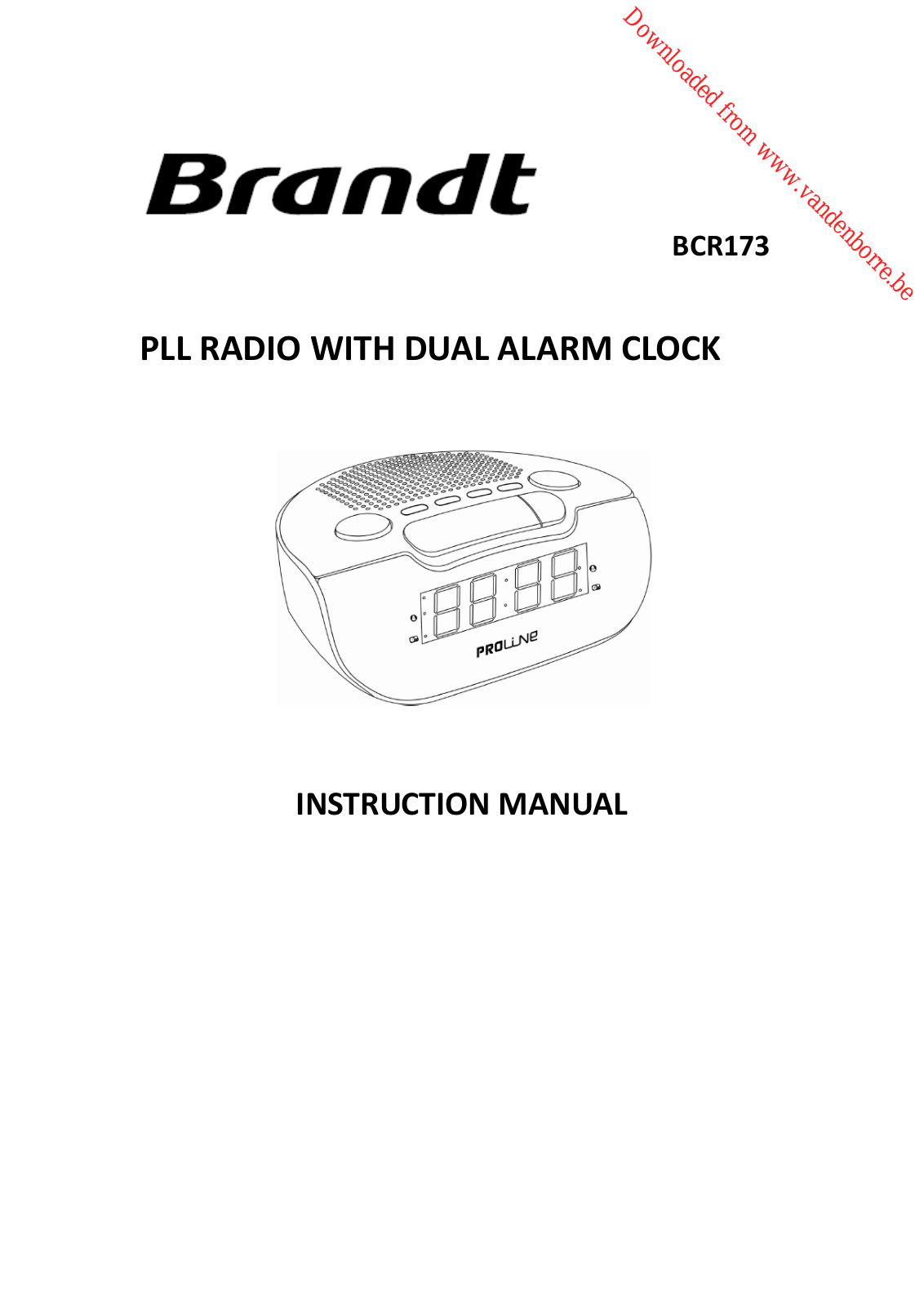 BRANDT BCR173 User Manual