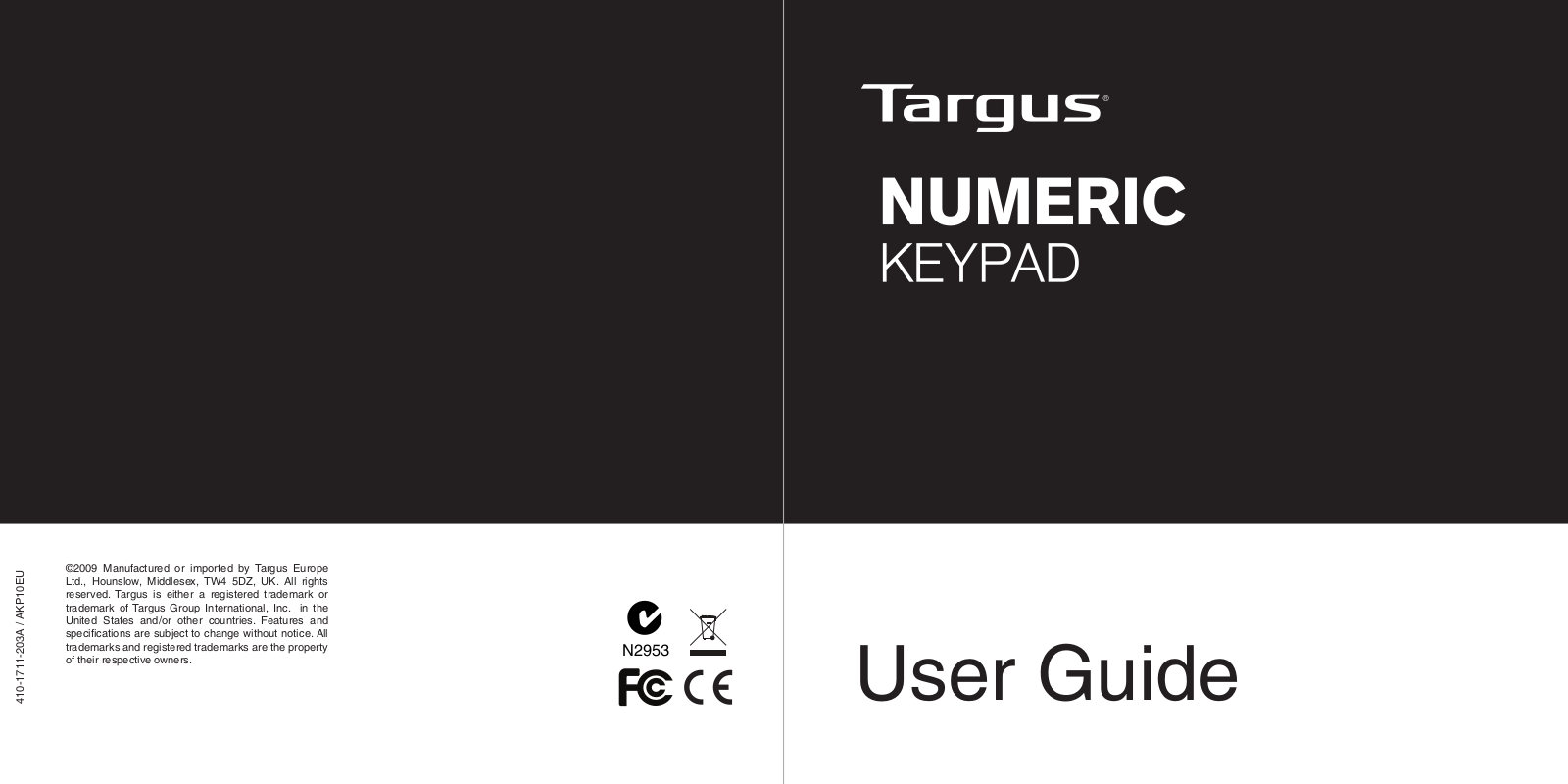 Targus AKP10EU User Manual