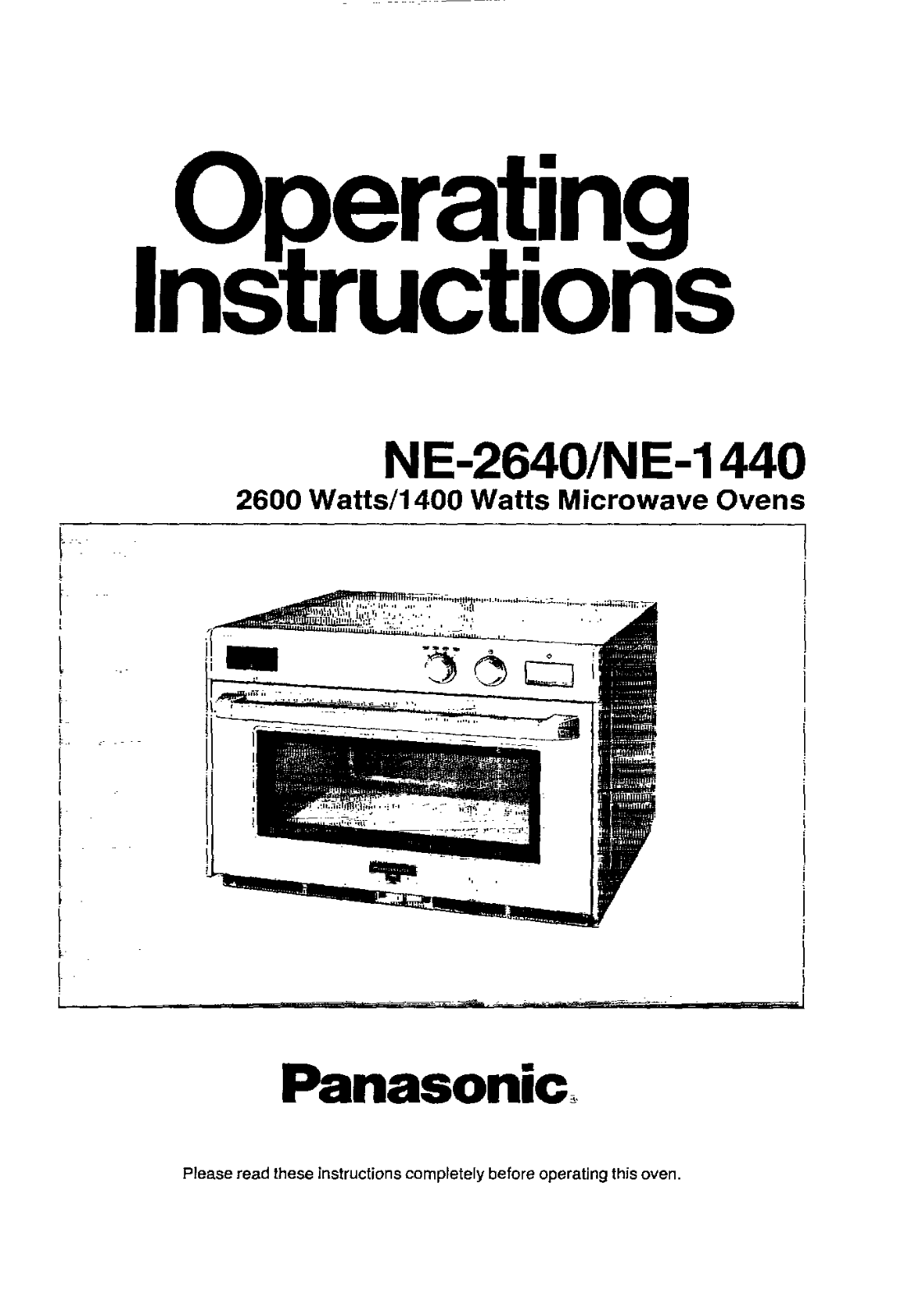 PANASONIC NE1780, NE1480, NE1440 User Manual