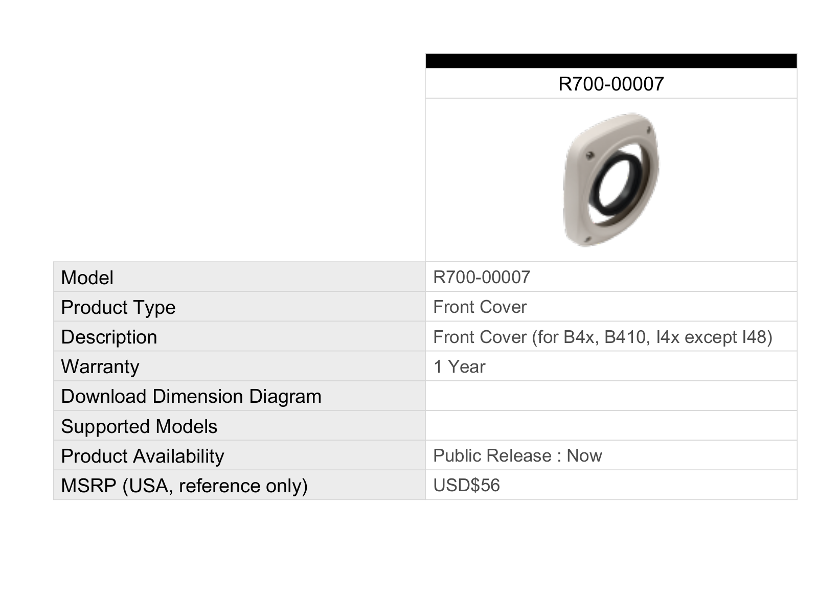 ACTi R700-00007 Specsheet