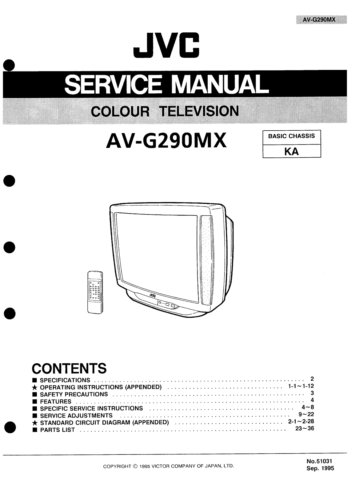 JVC AV-G290MX Schematic