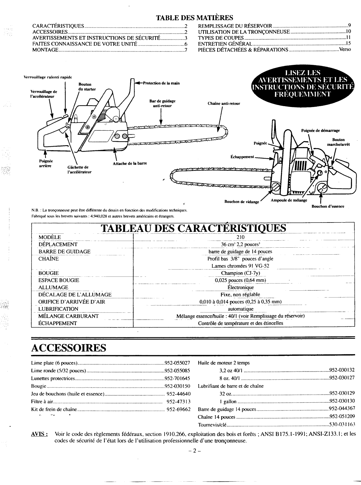 Poulan 210 User Manual