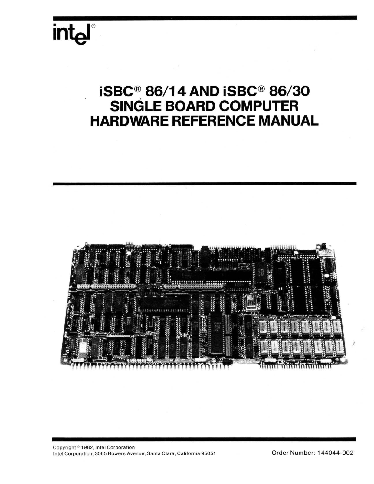 Intel iSBC 86/14, iSBC 86/30 Hardware Reference Manual