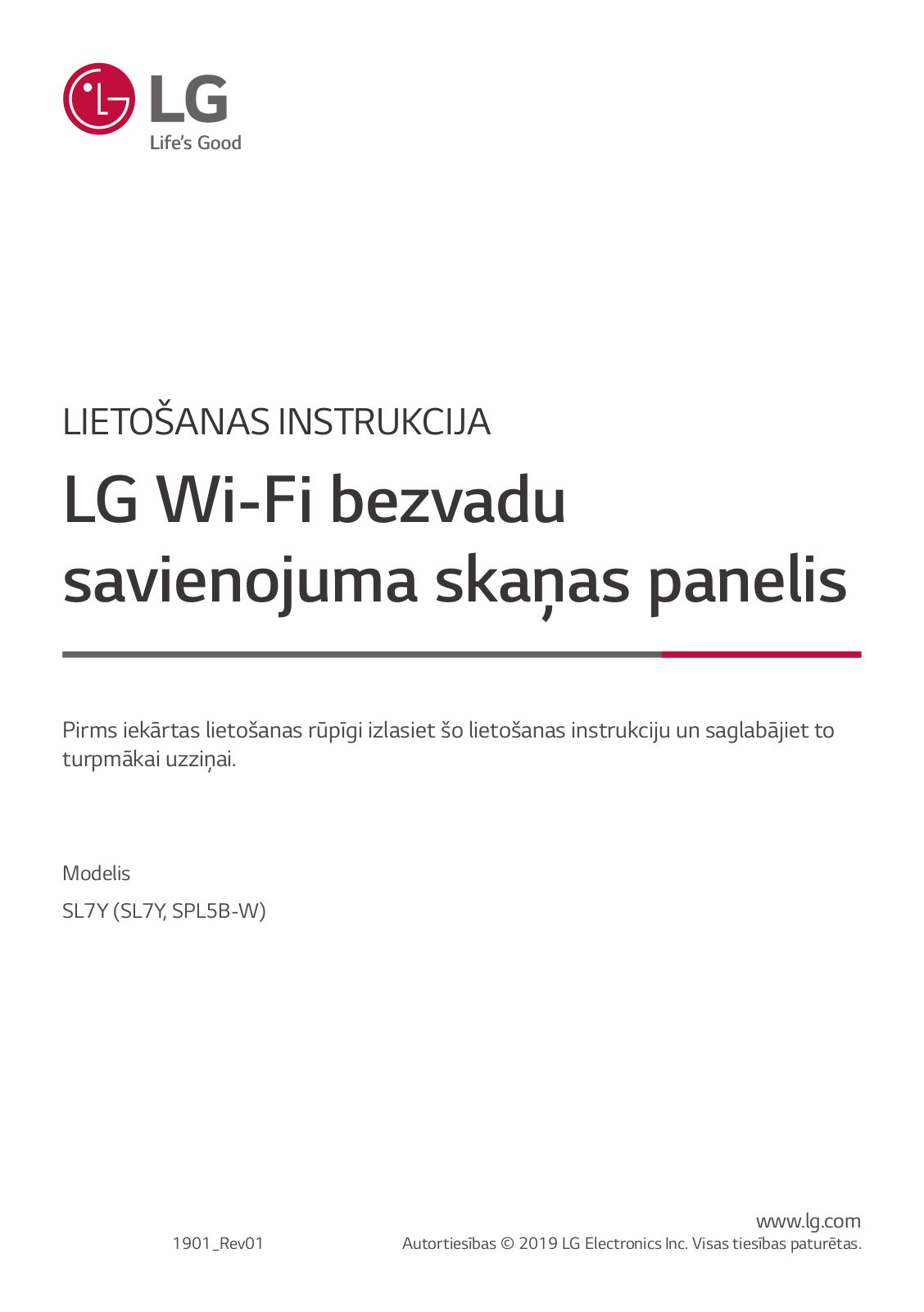 LG SL7Y User Guide