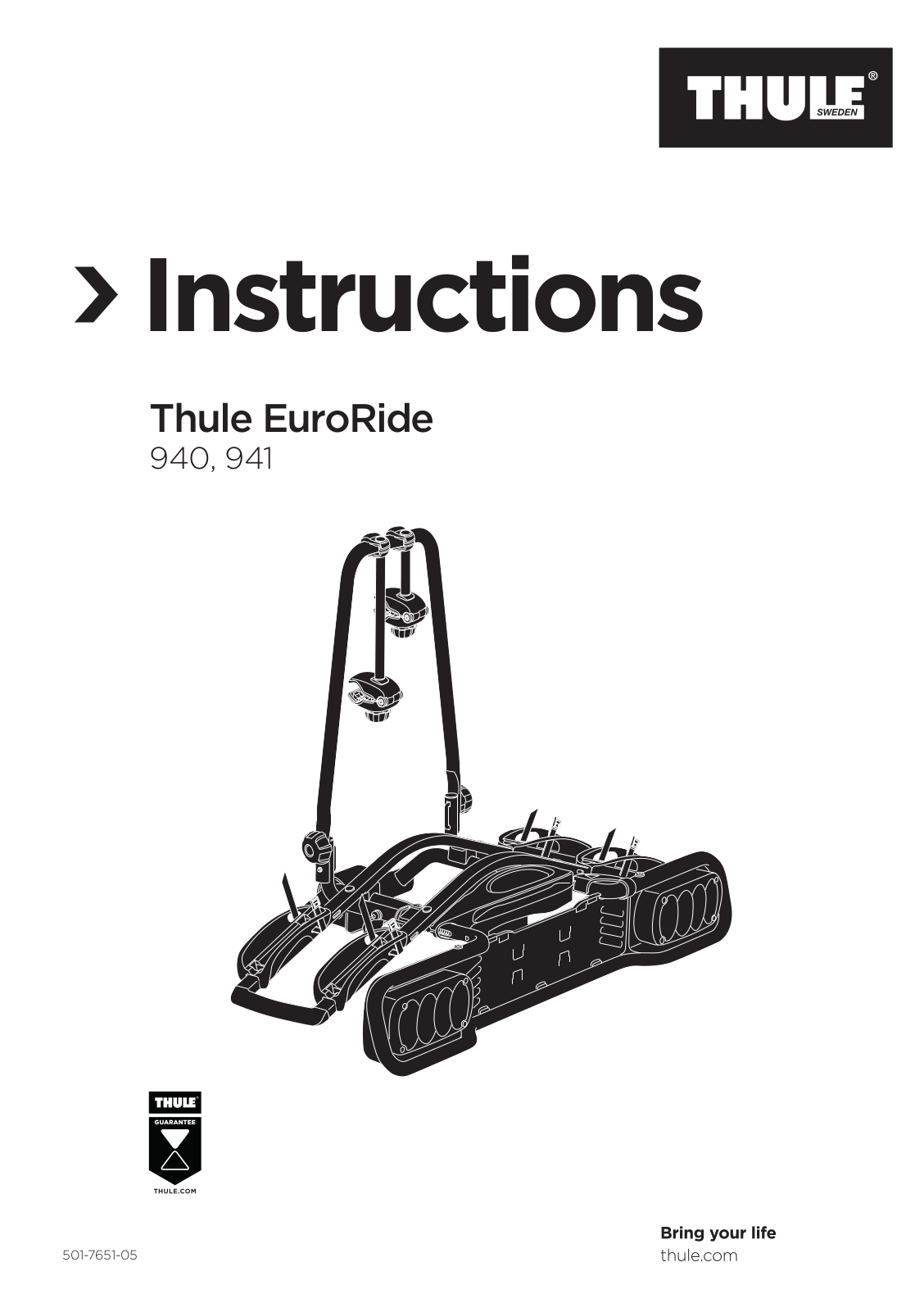 Thule 940, 941 User Manual