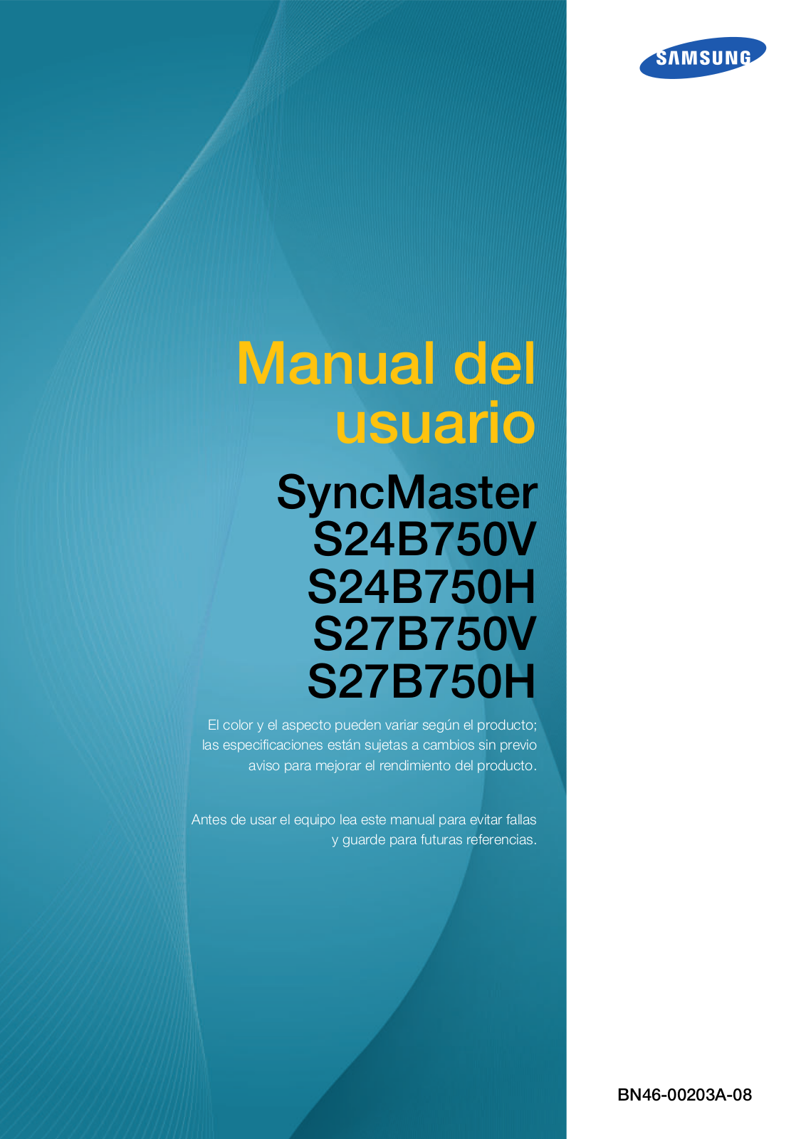 Samsung SYNCMASTER S24B750V User Manual