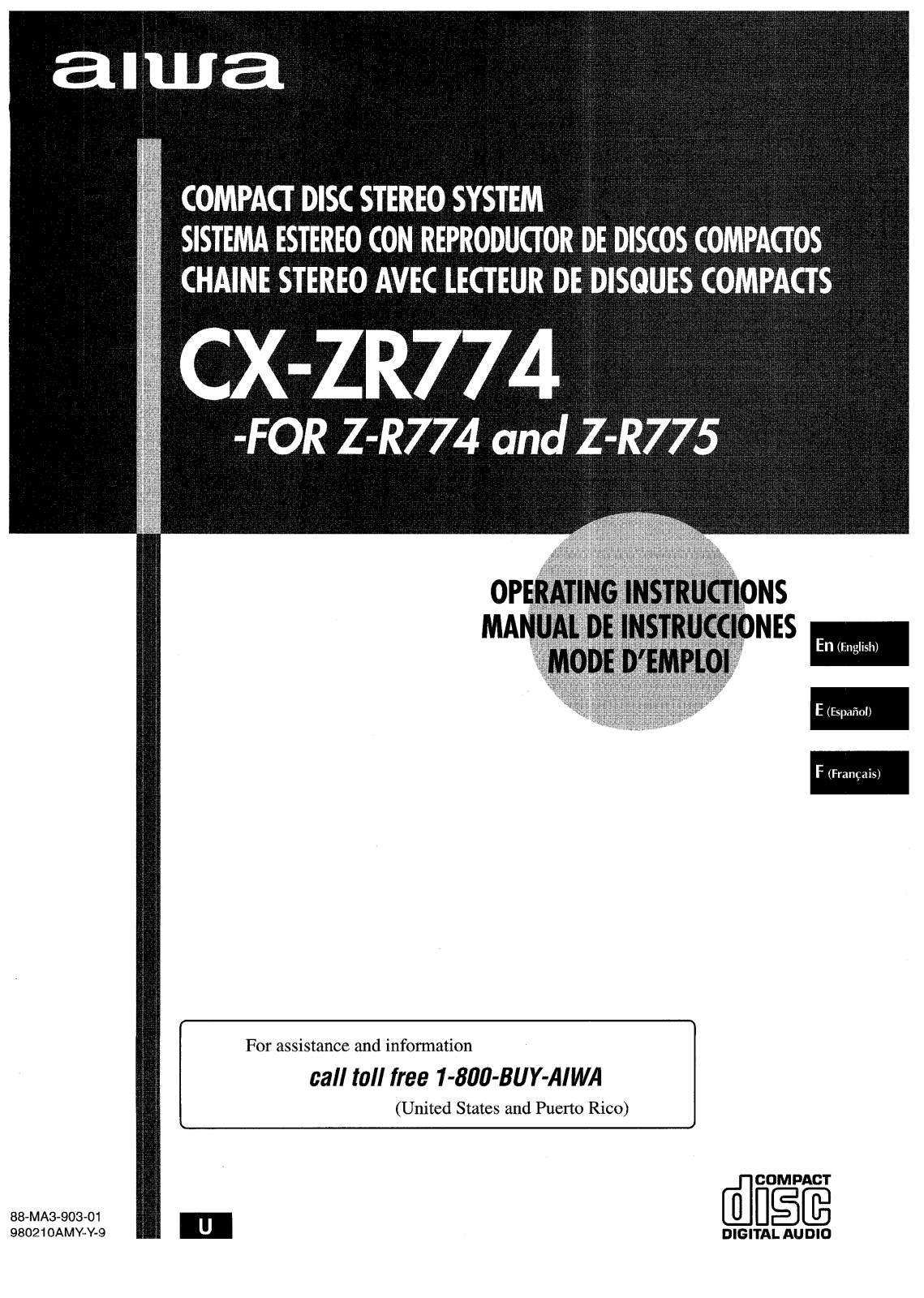 Sony ZR774 User Manual