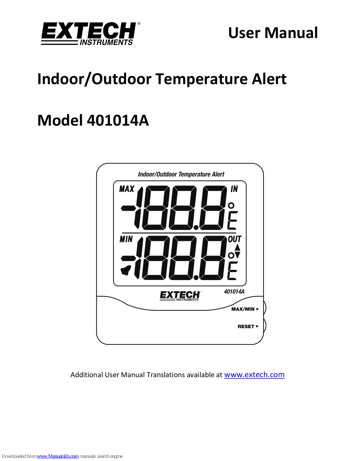 Extech Instruments 401014A User Manual