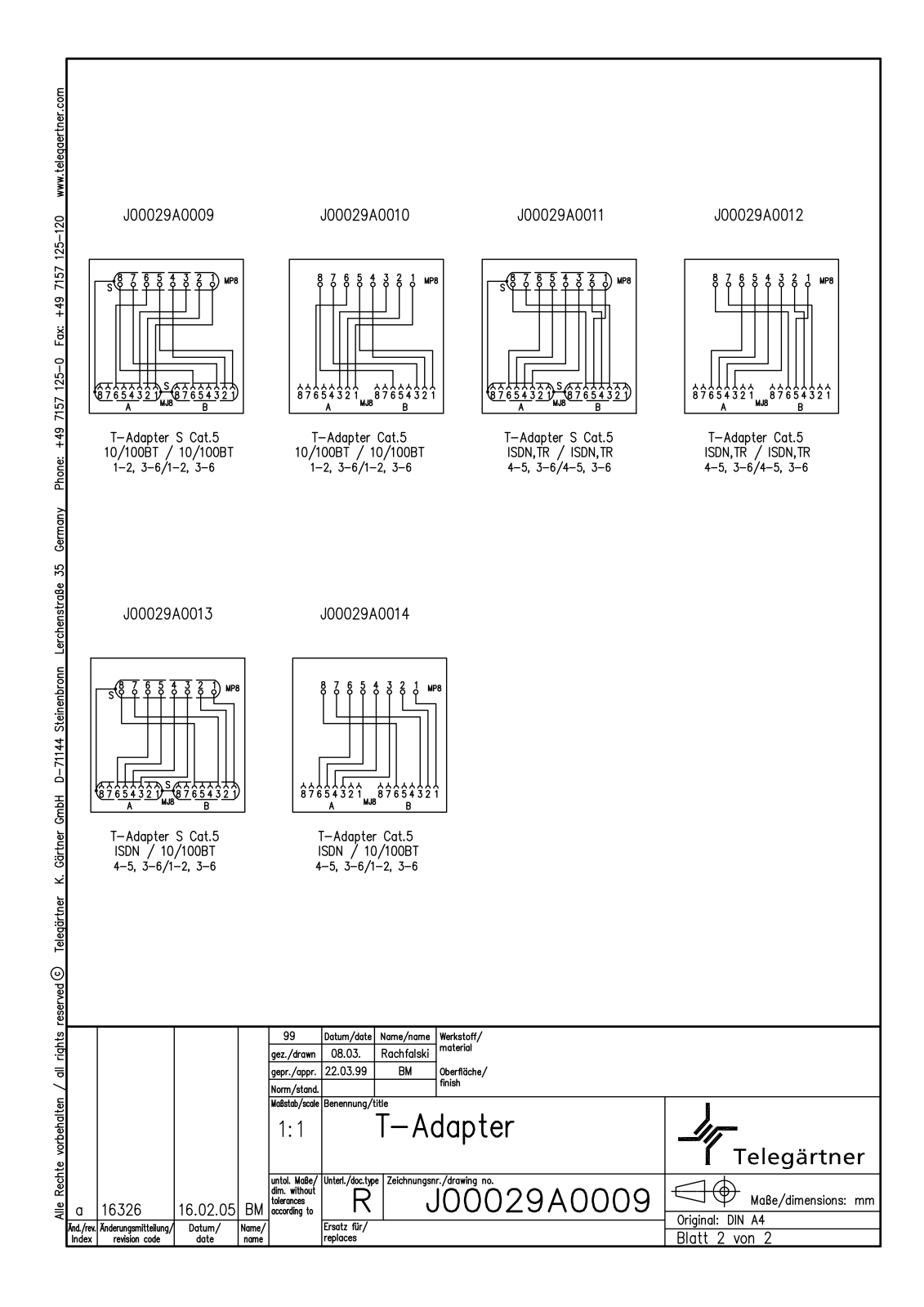 Telegärtner T adapter User Manual - ManualMachine.com