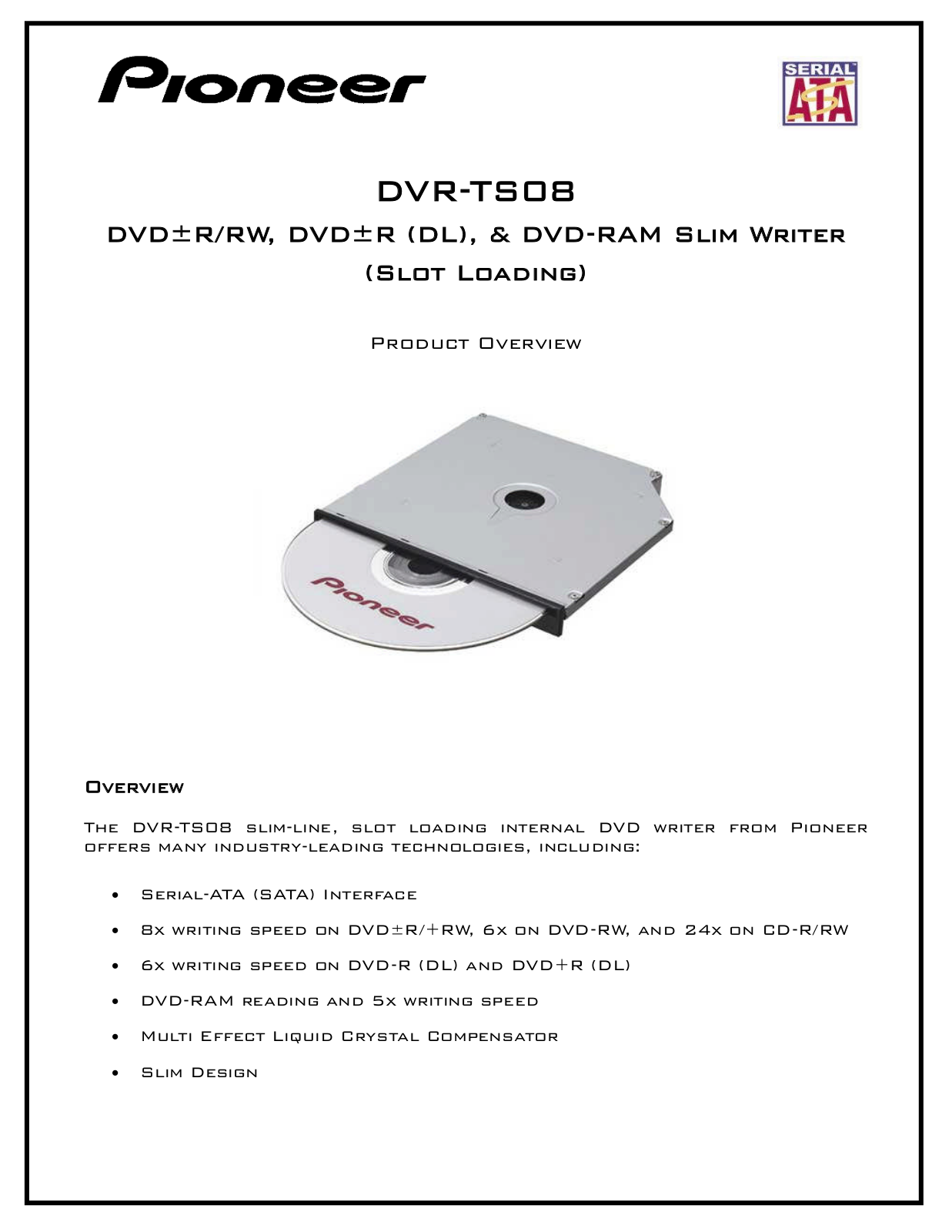 Pioneer DVR-TS08 User Manual