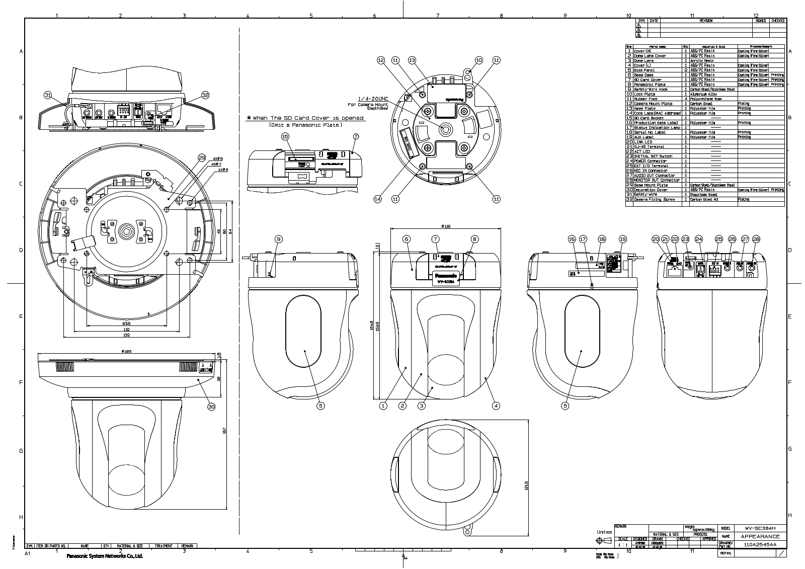 Panasonic WV-SC384 User Manual