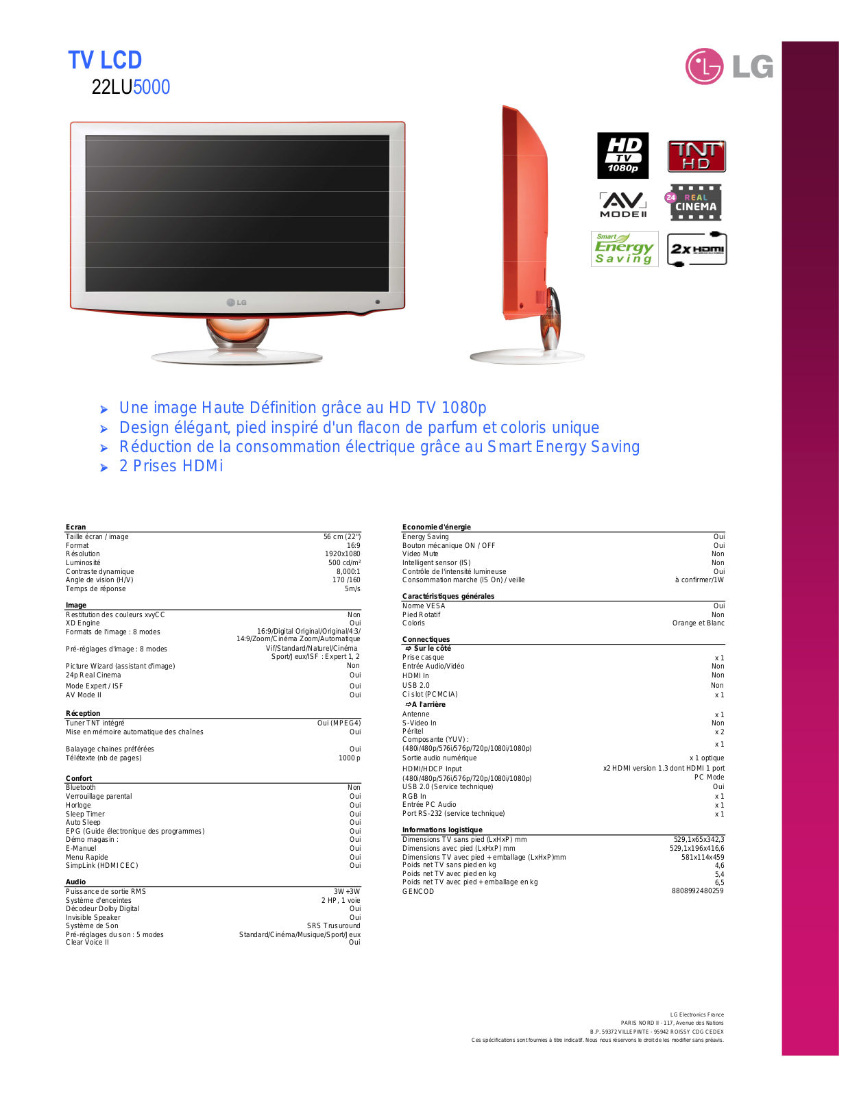 LG 22LU5020 User Manual