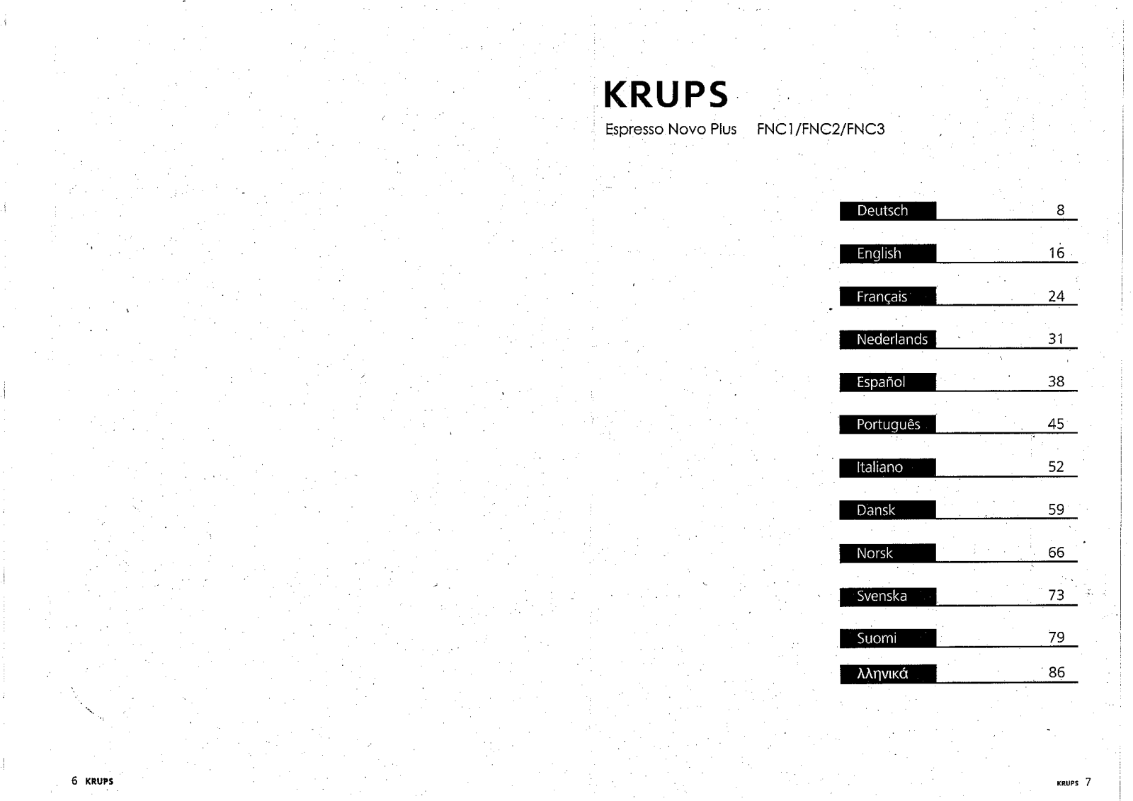 KRUPS FNC353, FNC253 User Manual