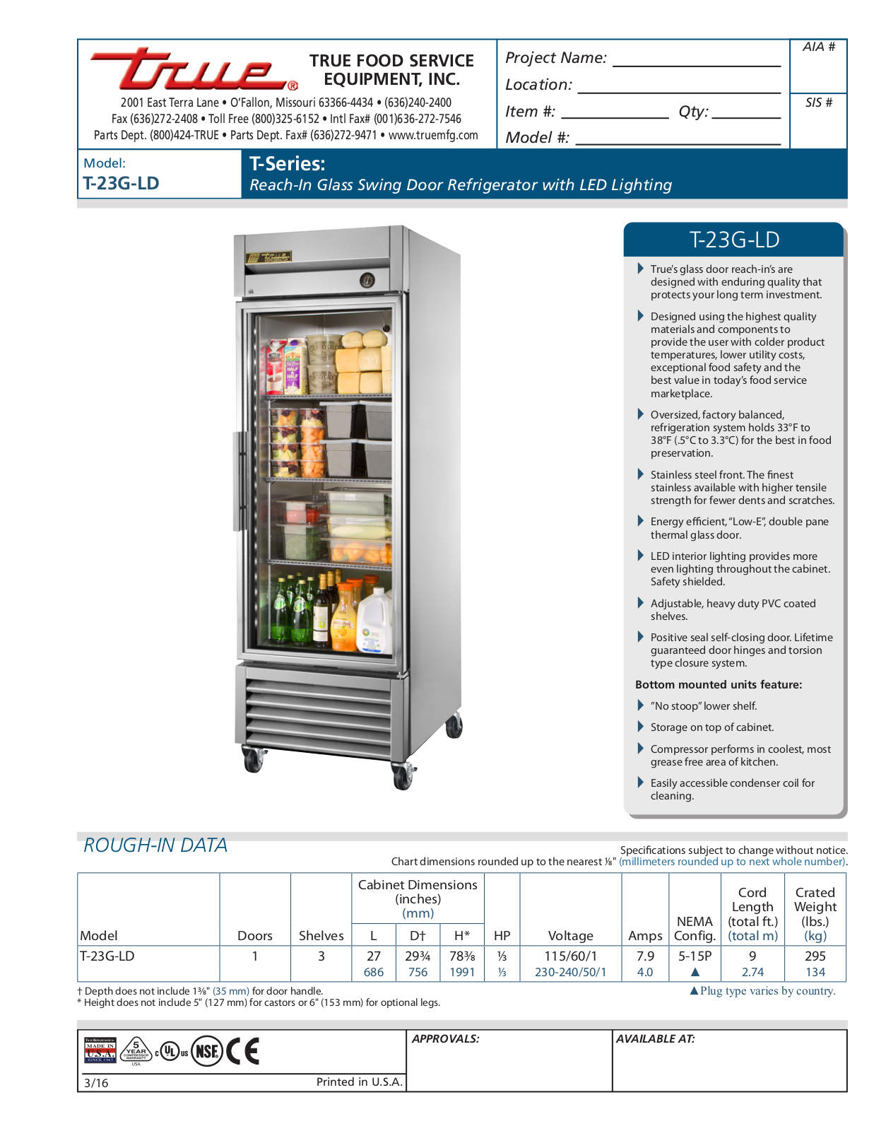 True T-23G-LD User Manual