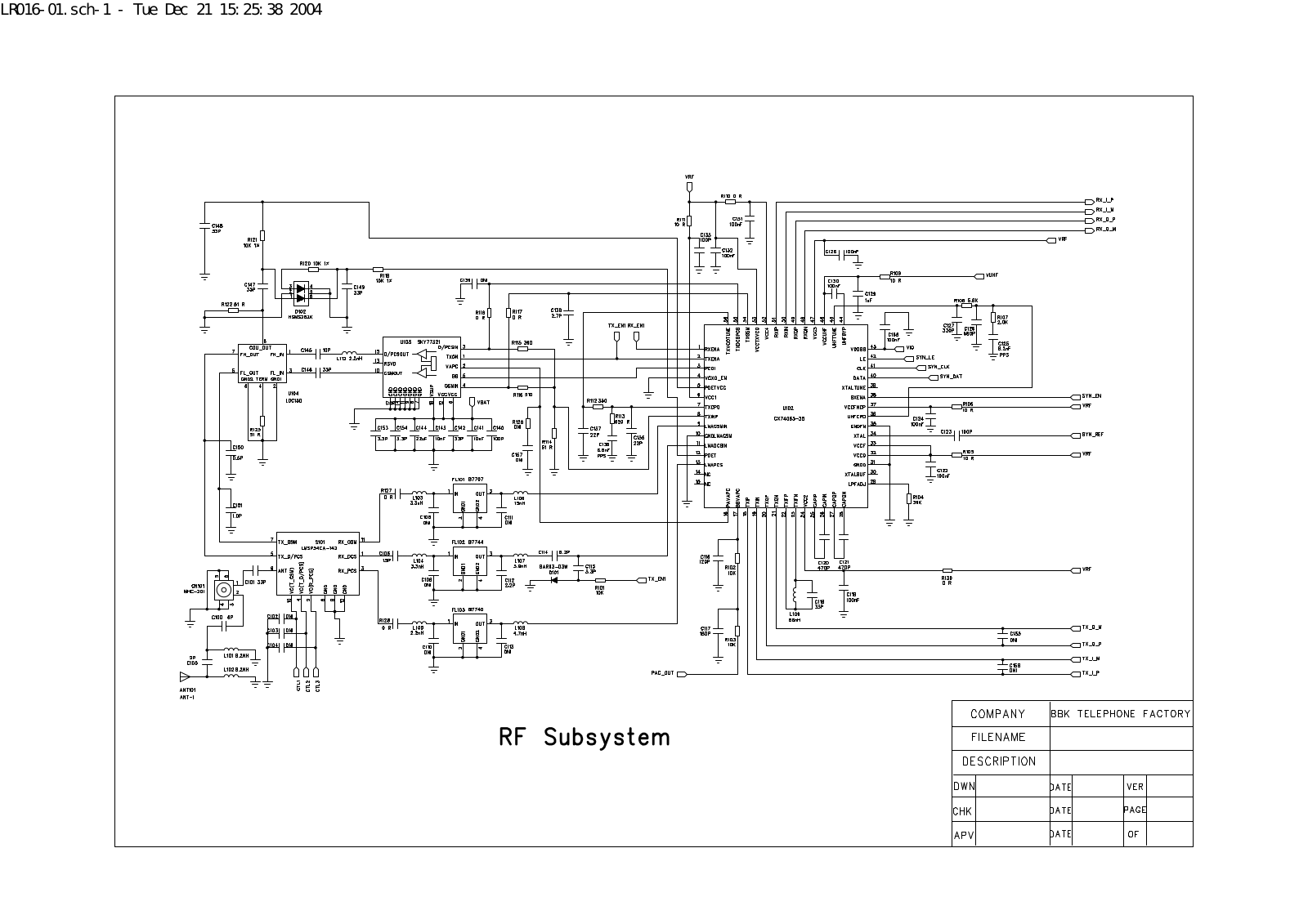 BBK LR016 Service Manual