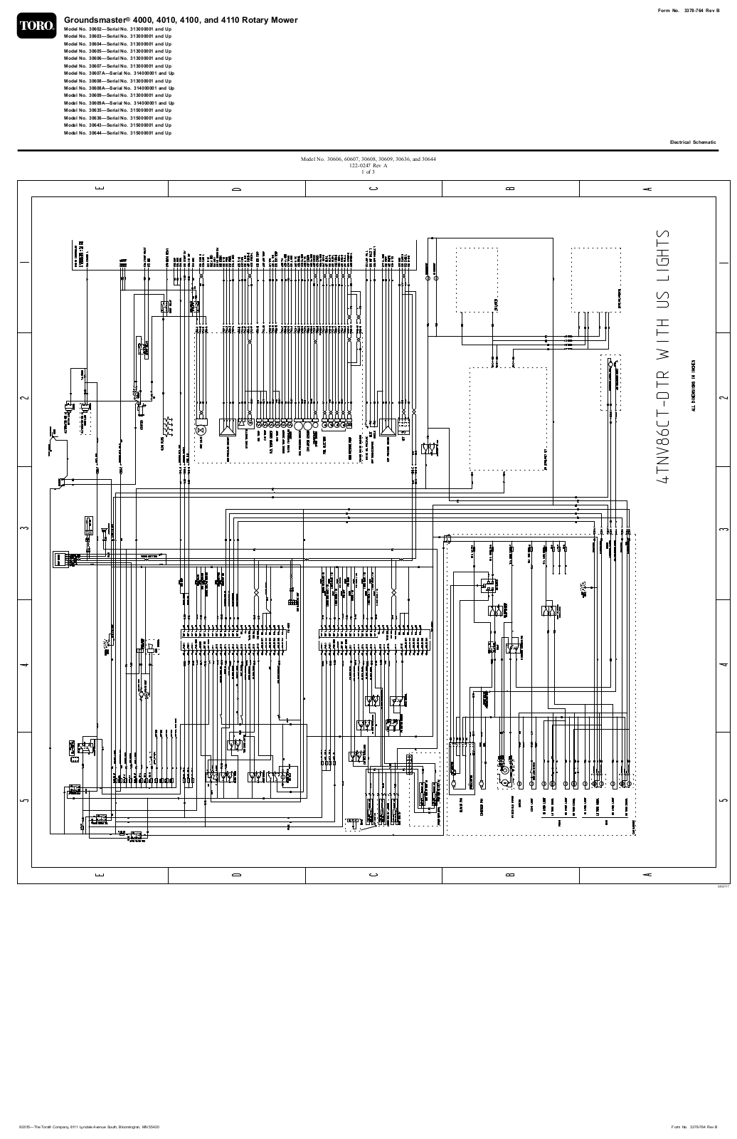 Toro 30606, 60607, 30608, 30609, 30636 Schéma électrique - ManualMachine.com