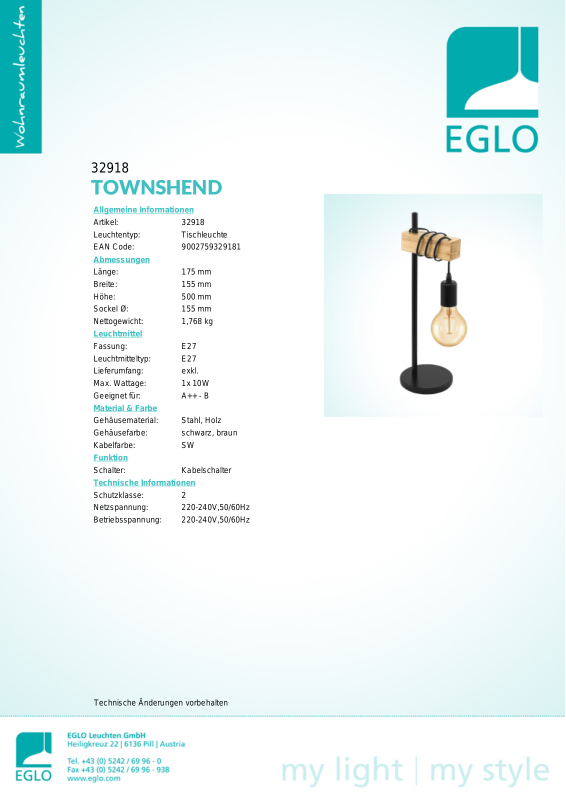 Eglo 32918 Service Manual