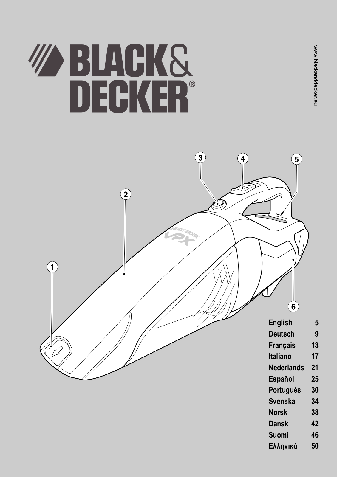 BLACK & DECKER VPX2102 User Manual