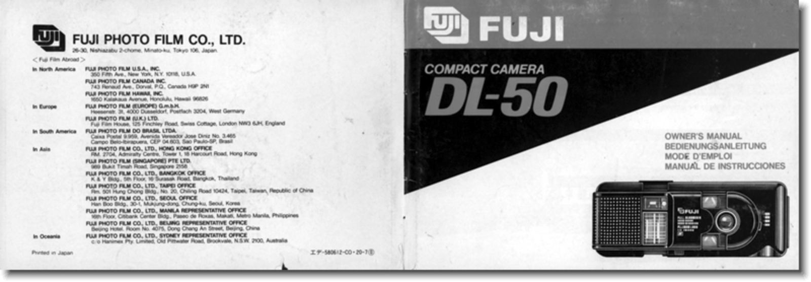 FUJICA DL-50 Instruction Manual