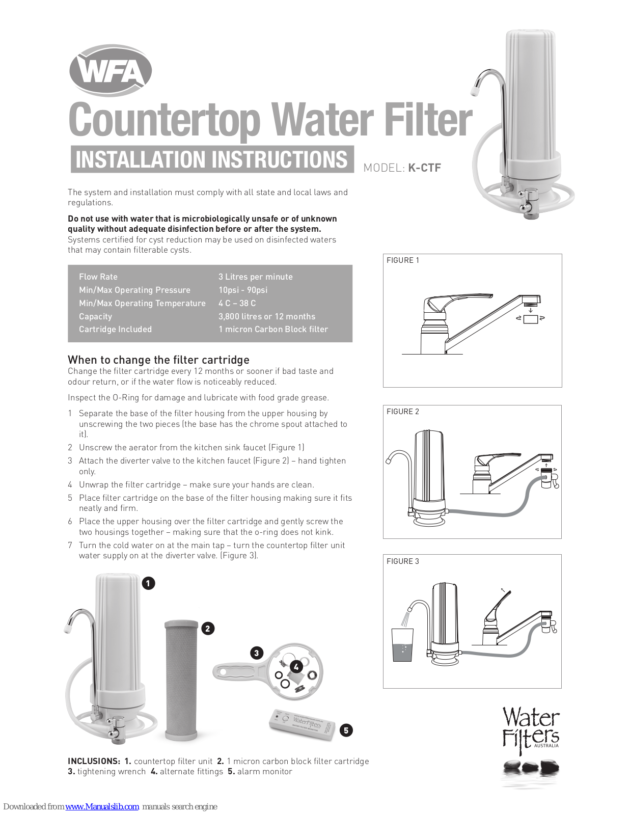 Water Filters Australia K-CTF Installation Instructions